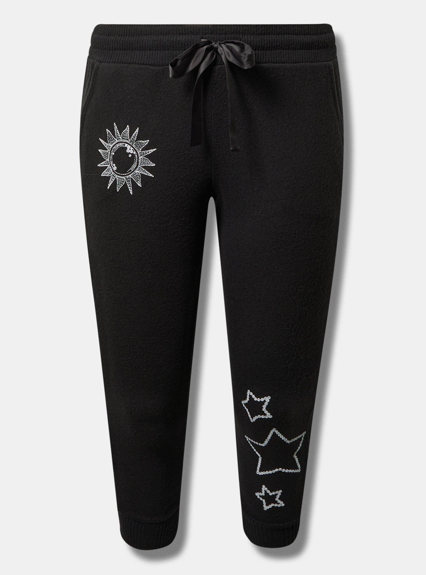 Super Soft Plush Inset Crop Lounge Jogger