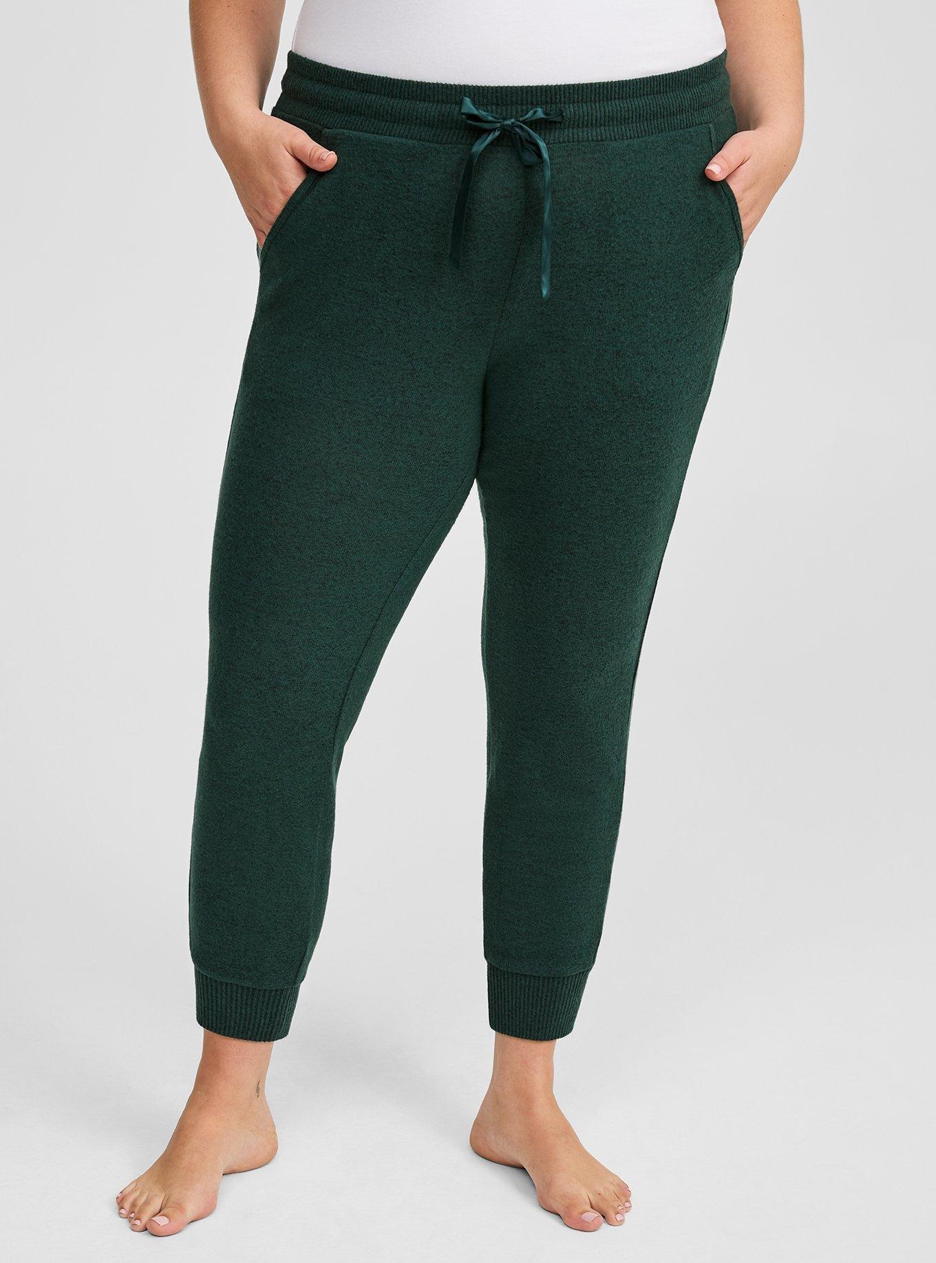 Super Soft Plush Inset Crop Lounge Jogger