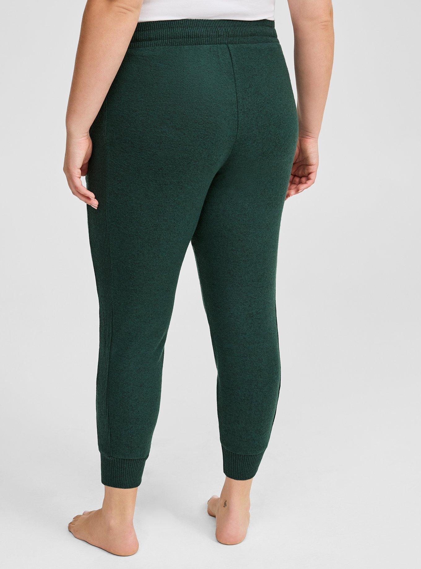 Super Soft Plush Inset Crop Lounge Jogger