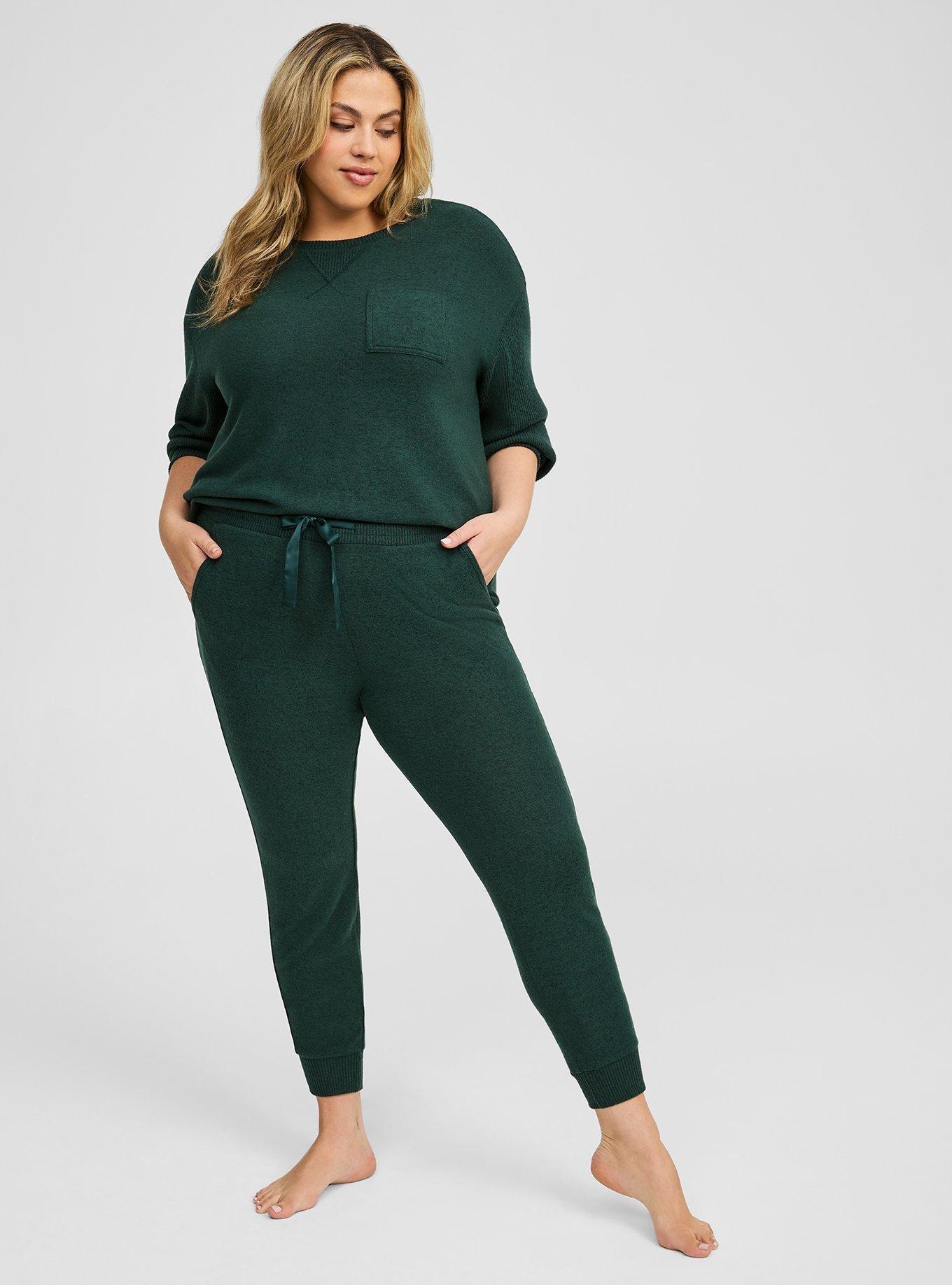 Super Soft Plush Inset Crop Lounge Jogger