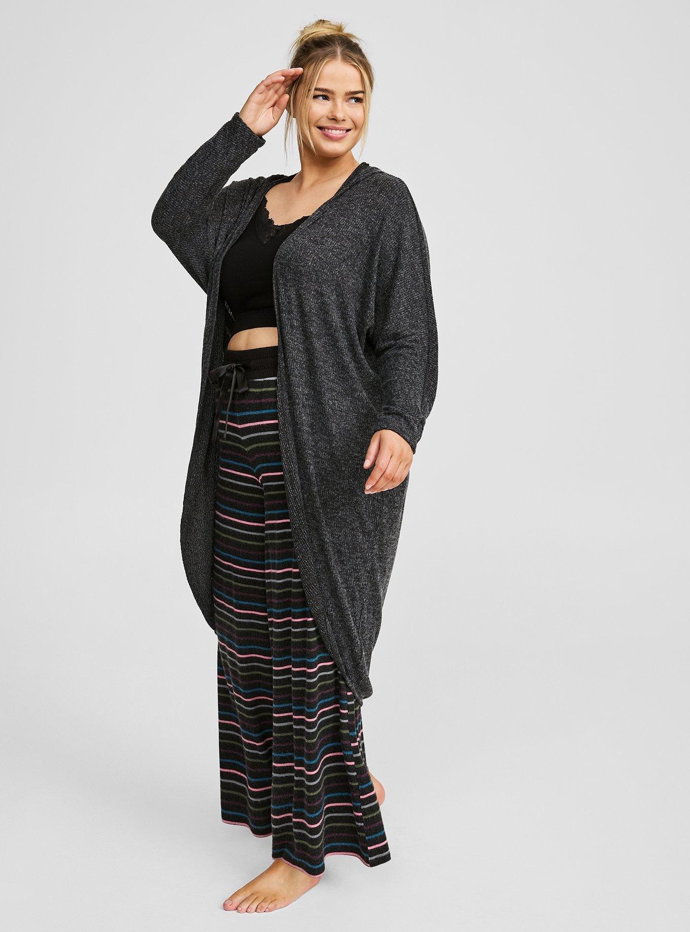 Super Soft Plush Rib Cocoon Lounge Cardigan