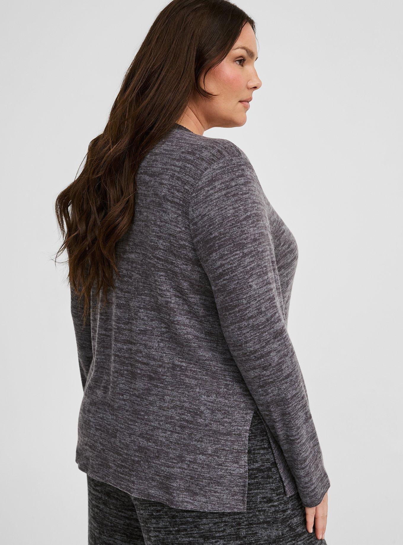 Super Soft Plush Split Side Lounge Cardigan