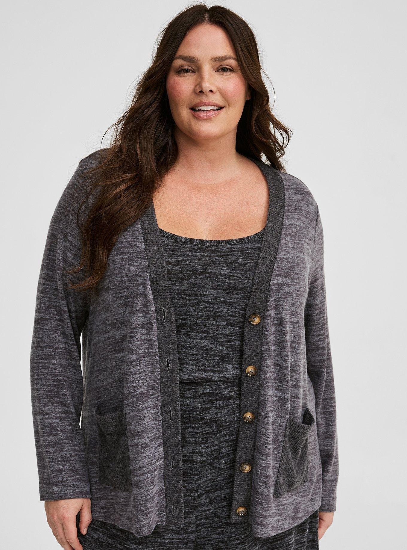 Super Soft Plush Split Side Lounge Cardigan