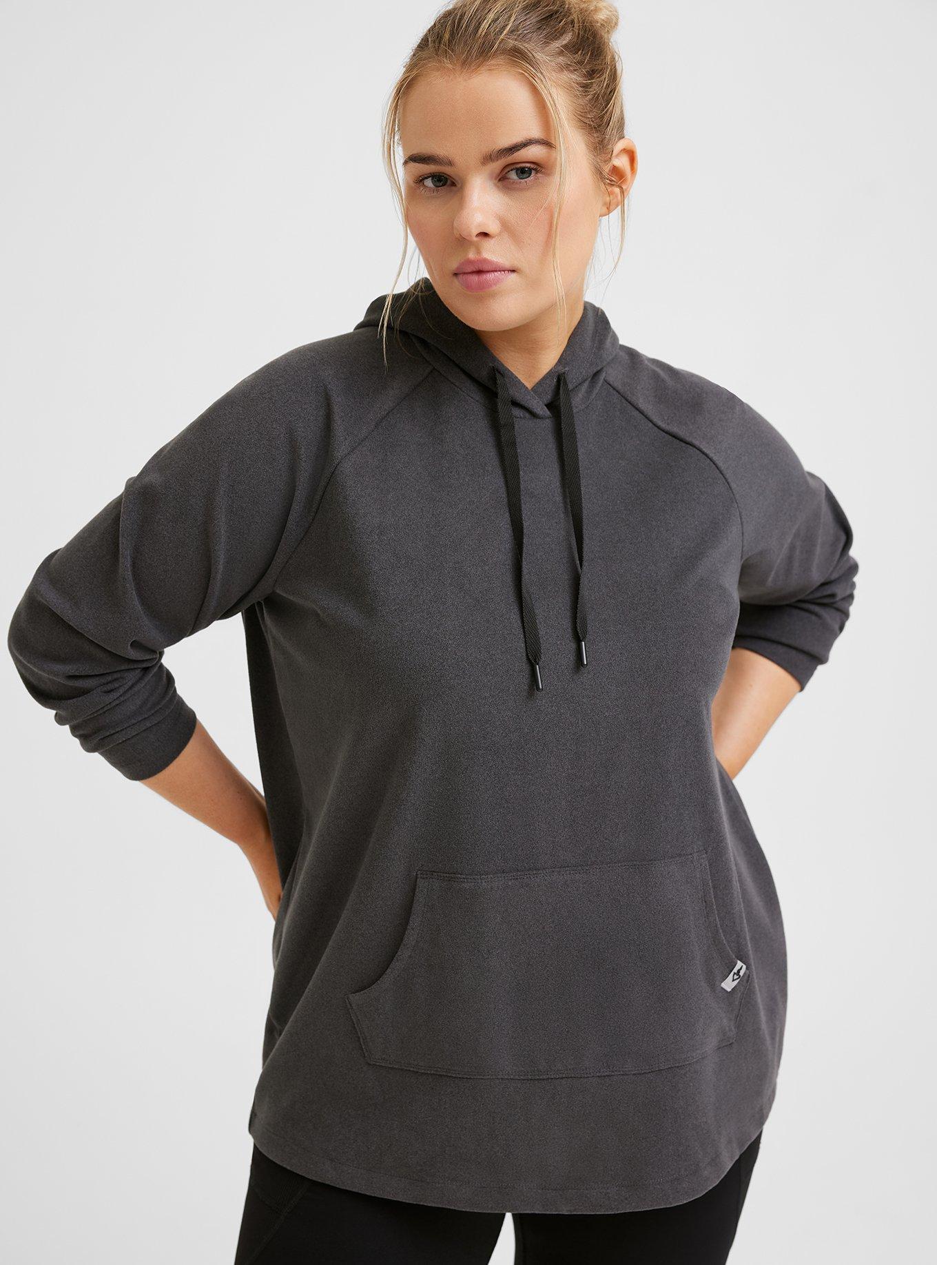 Happy Camper Micro Fleece Pullover Tunic Hoodie