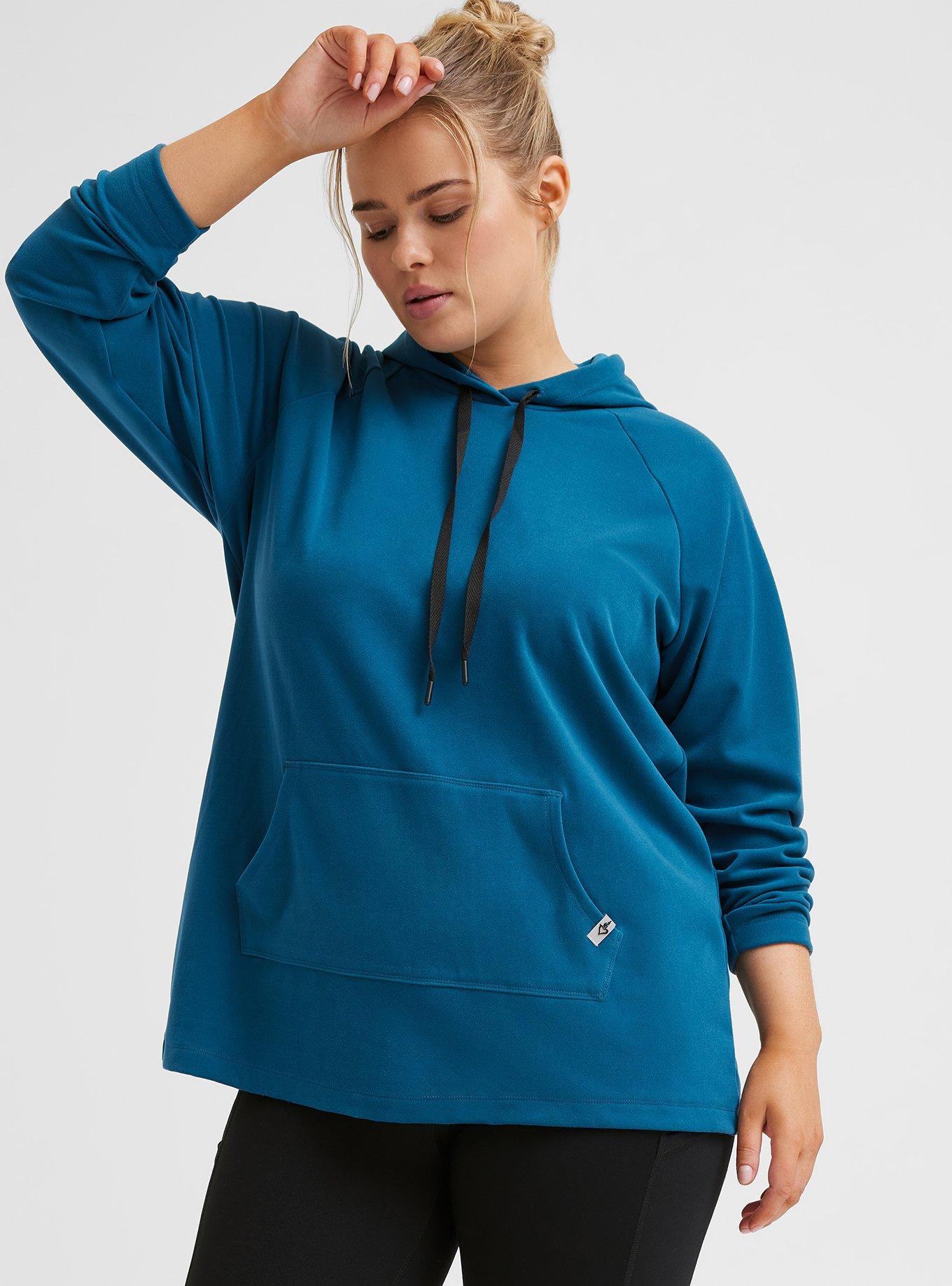 Happy Camper Micro Fleece Pullover Tunic Hoodie