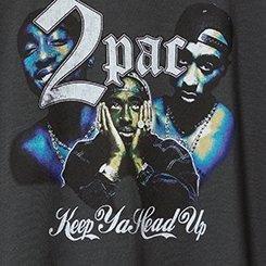 2Pac Oversized Fit Cotton Crew Tee, VINTAGE BLACK, swatch