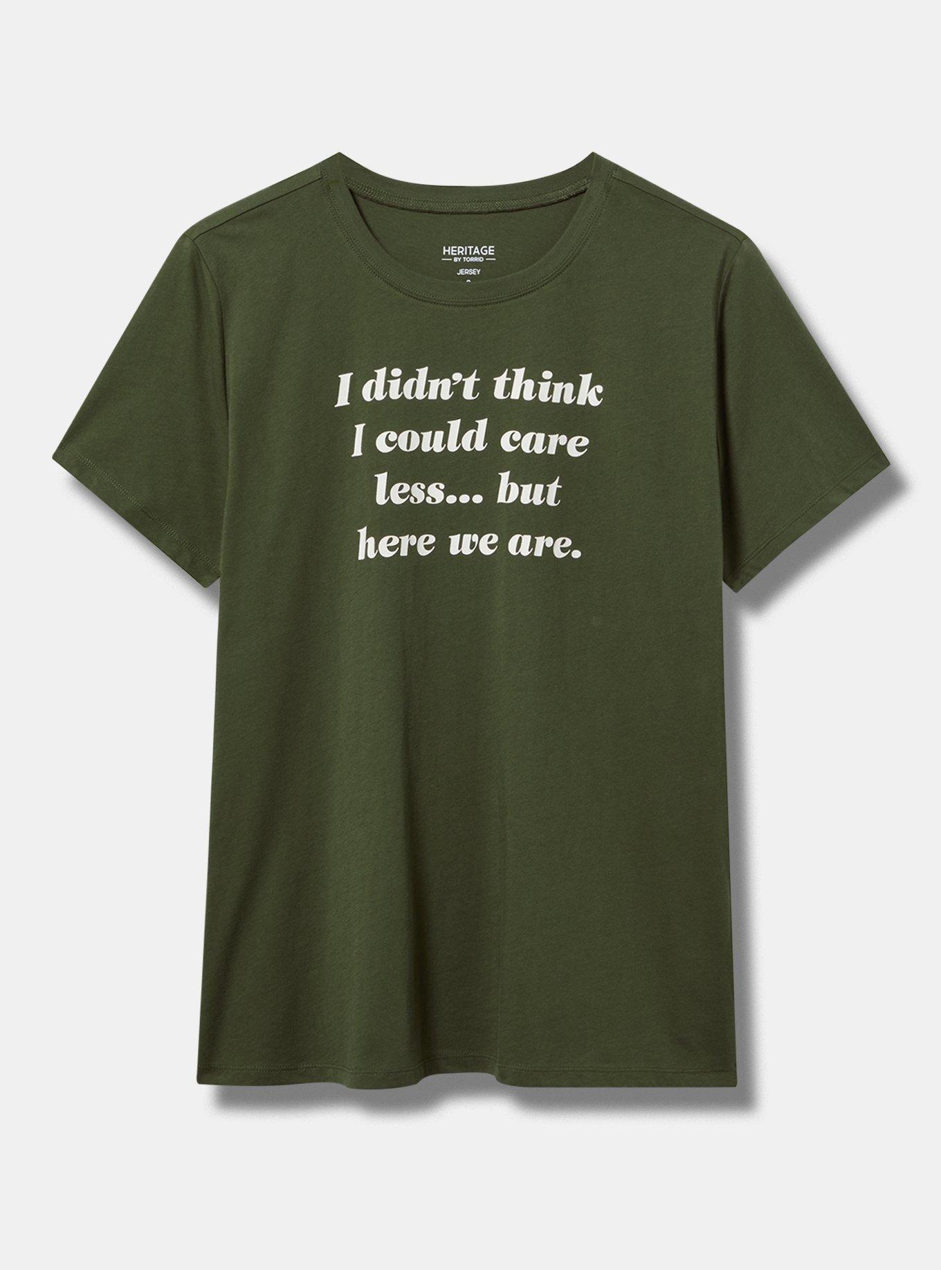 I Could Care Less Classic Heritage Jersey Crew Tee