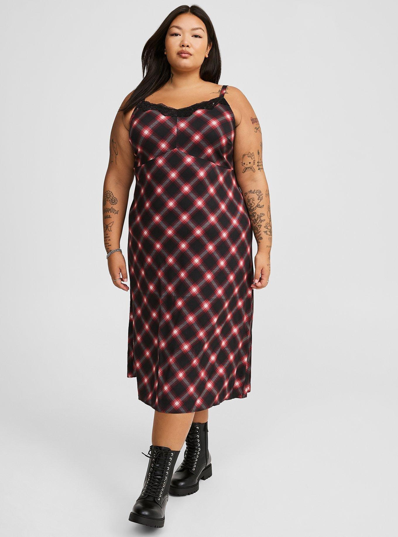 Tea Length Stretch Challis Cami Dress