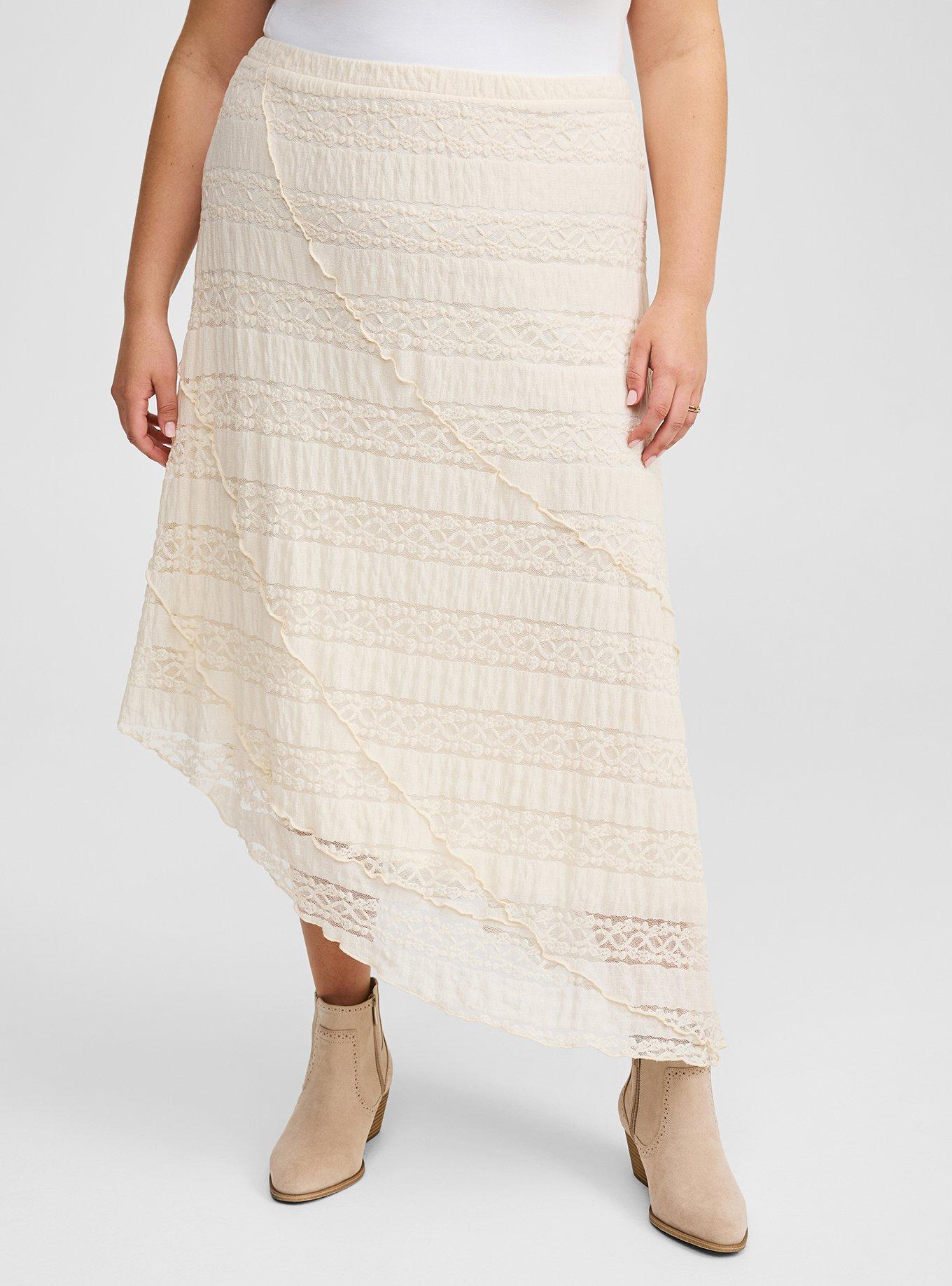 Maxi Asymmetrical Lace Skirt