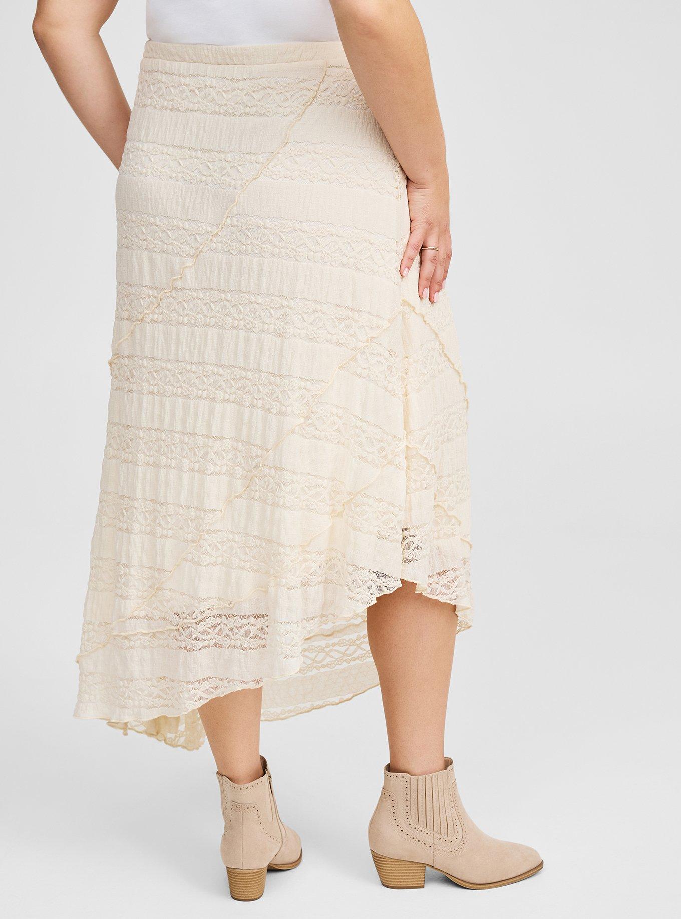 Maxi Asymmetrical Lace Skirt