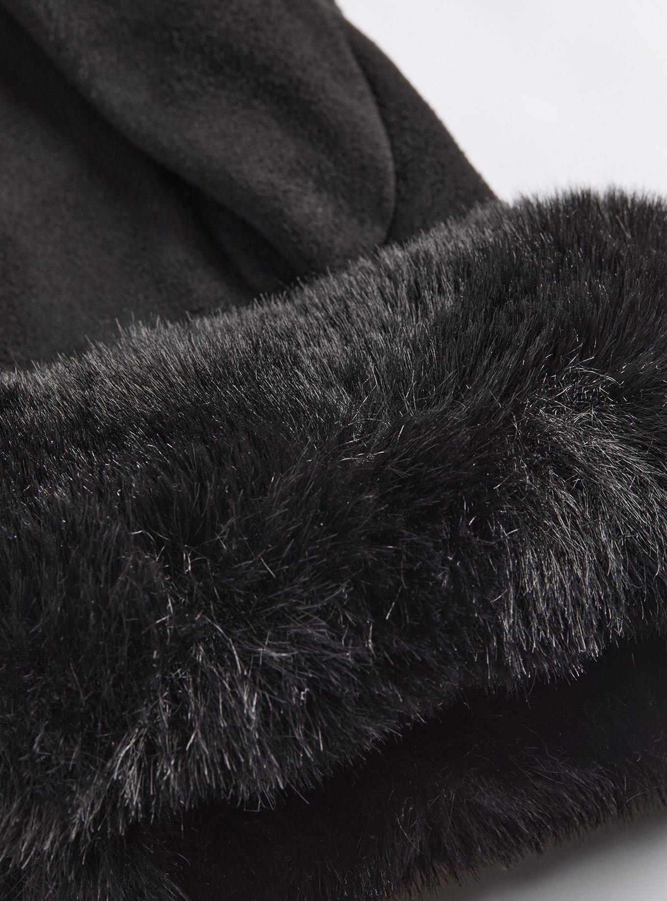 Dressy Fur Trim Gloves