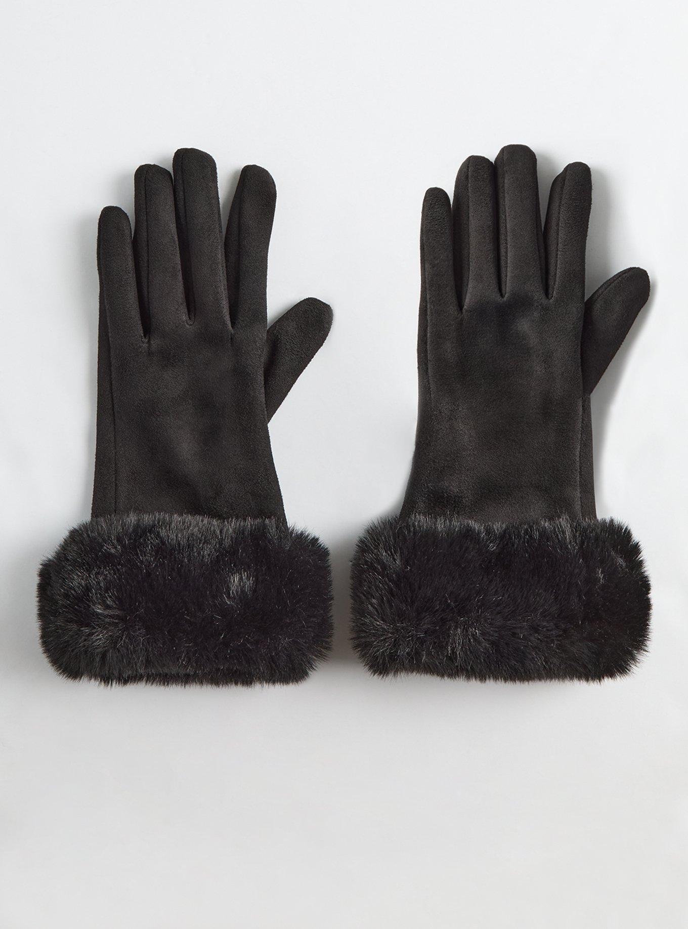 Dressy Fur Trim Gloves