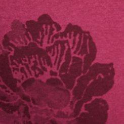 Plus Size Heritage Jersey Relaxed V-Neck Tee, FLOWER STAMPS FLORAL BURGUNDY, swatch