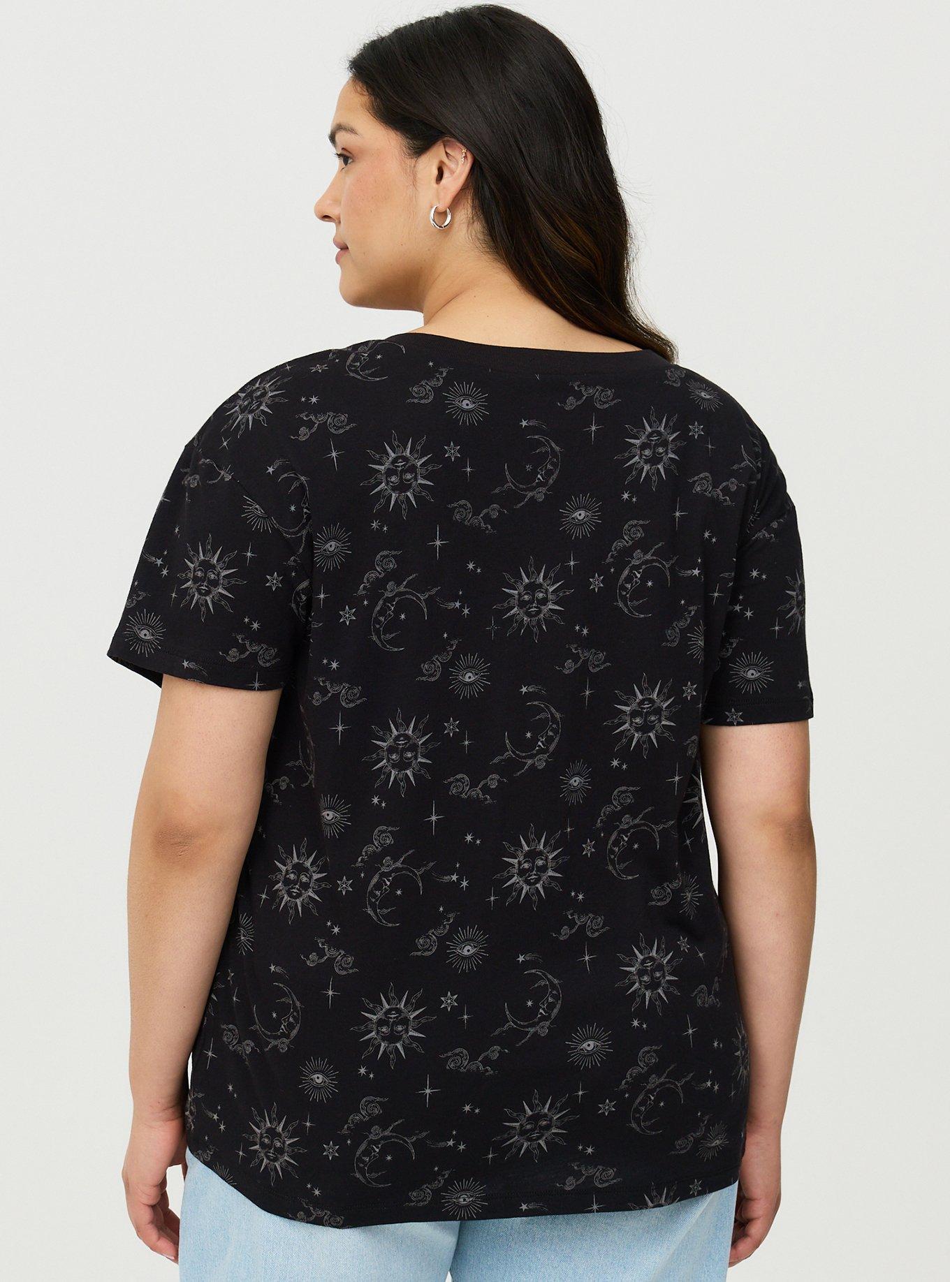 Heritage Jersey Relaxed V-Neck Tee, CELESTIAL DREAM BLACK, alternate