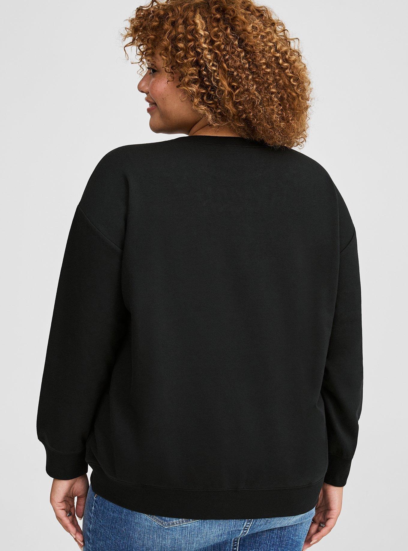 Super Soft Fleece Drop Shoulder Grommet Sweatshirt