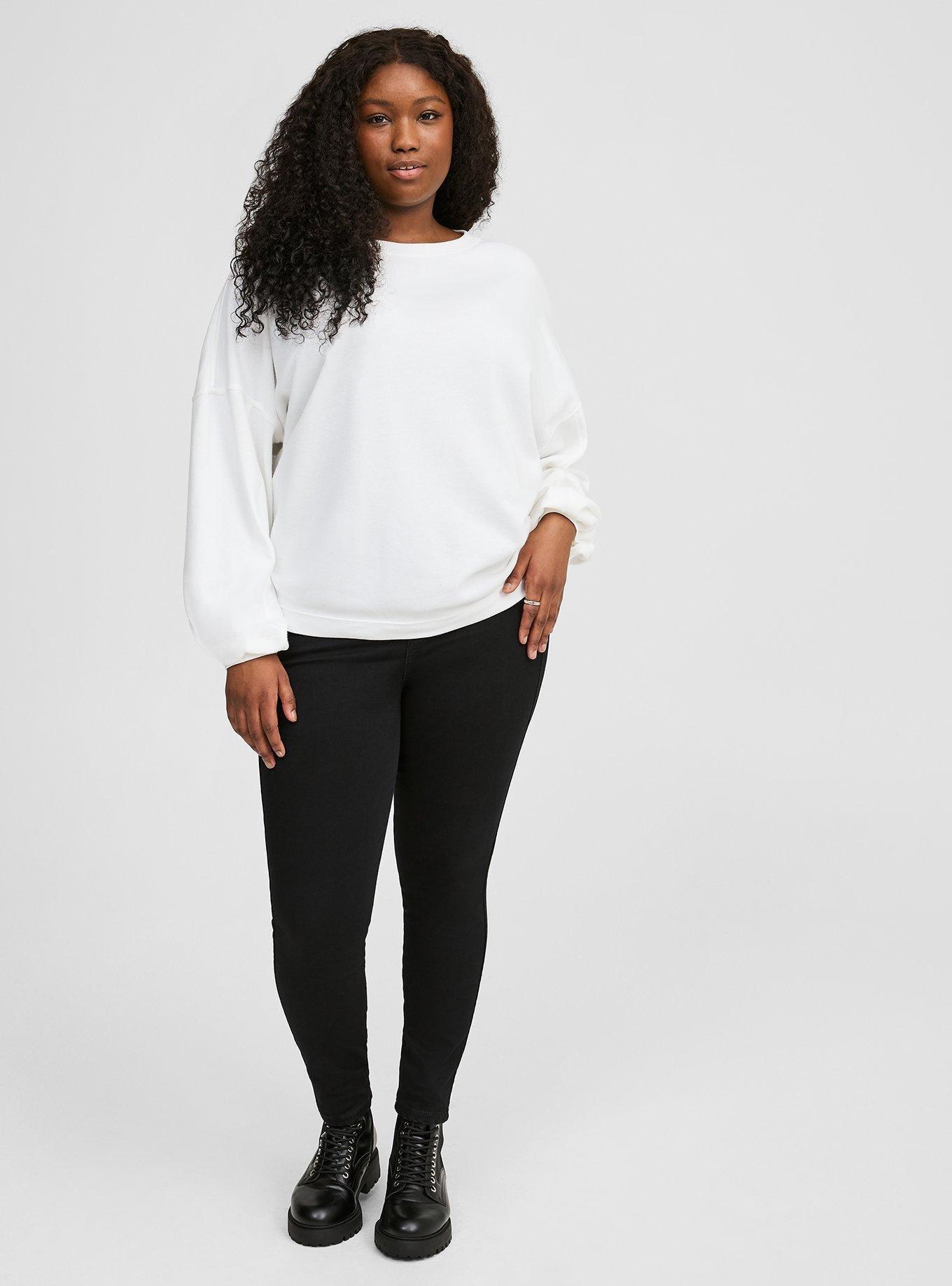 Cozy Fleece Crew Neck Oversized Tunic Sweatshirt
