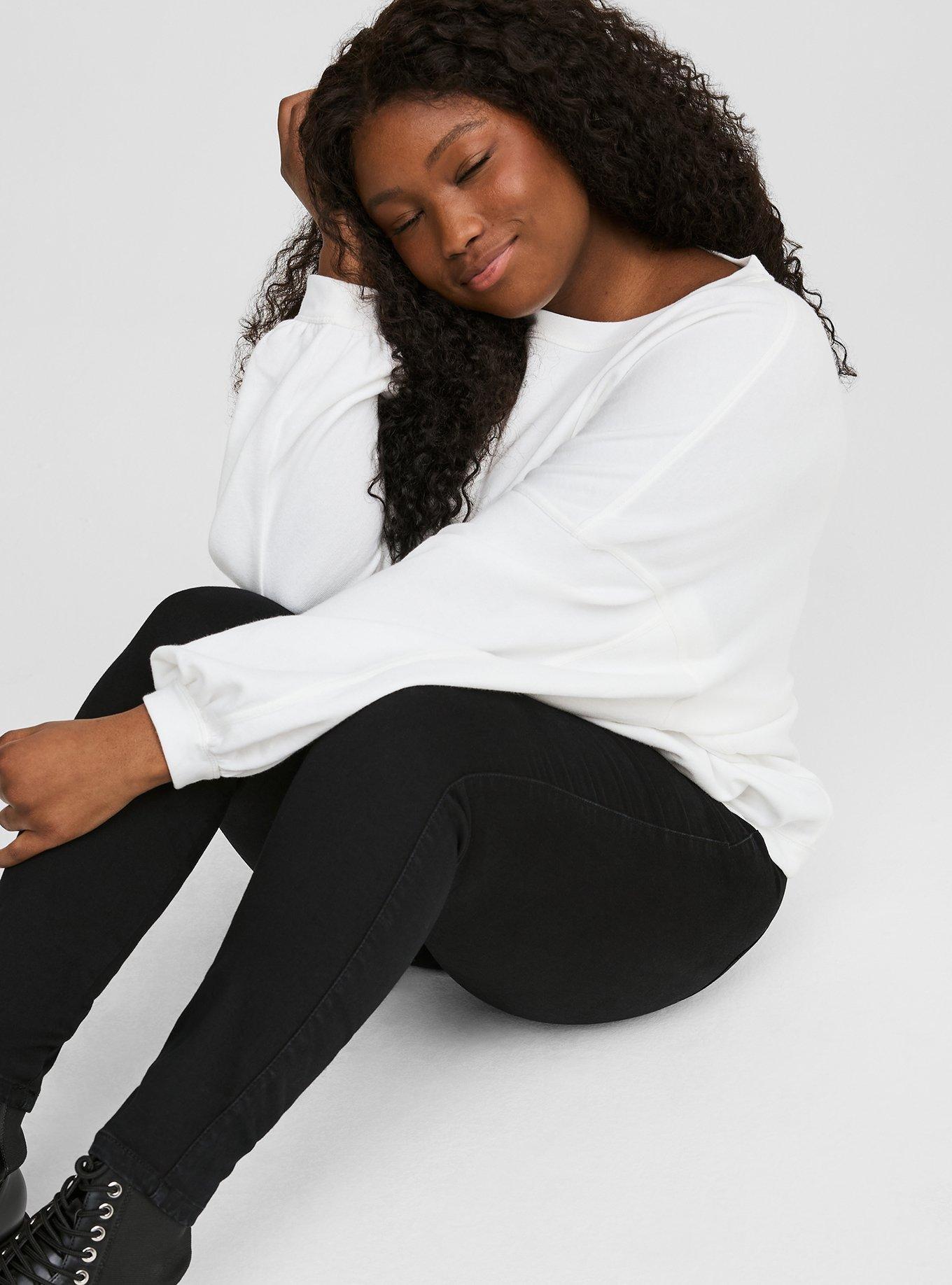 Cozy Fleece Crew Neck Oversized Tunic Sweatshirt