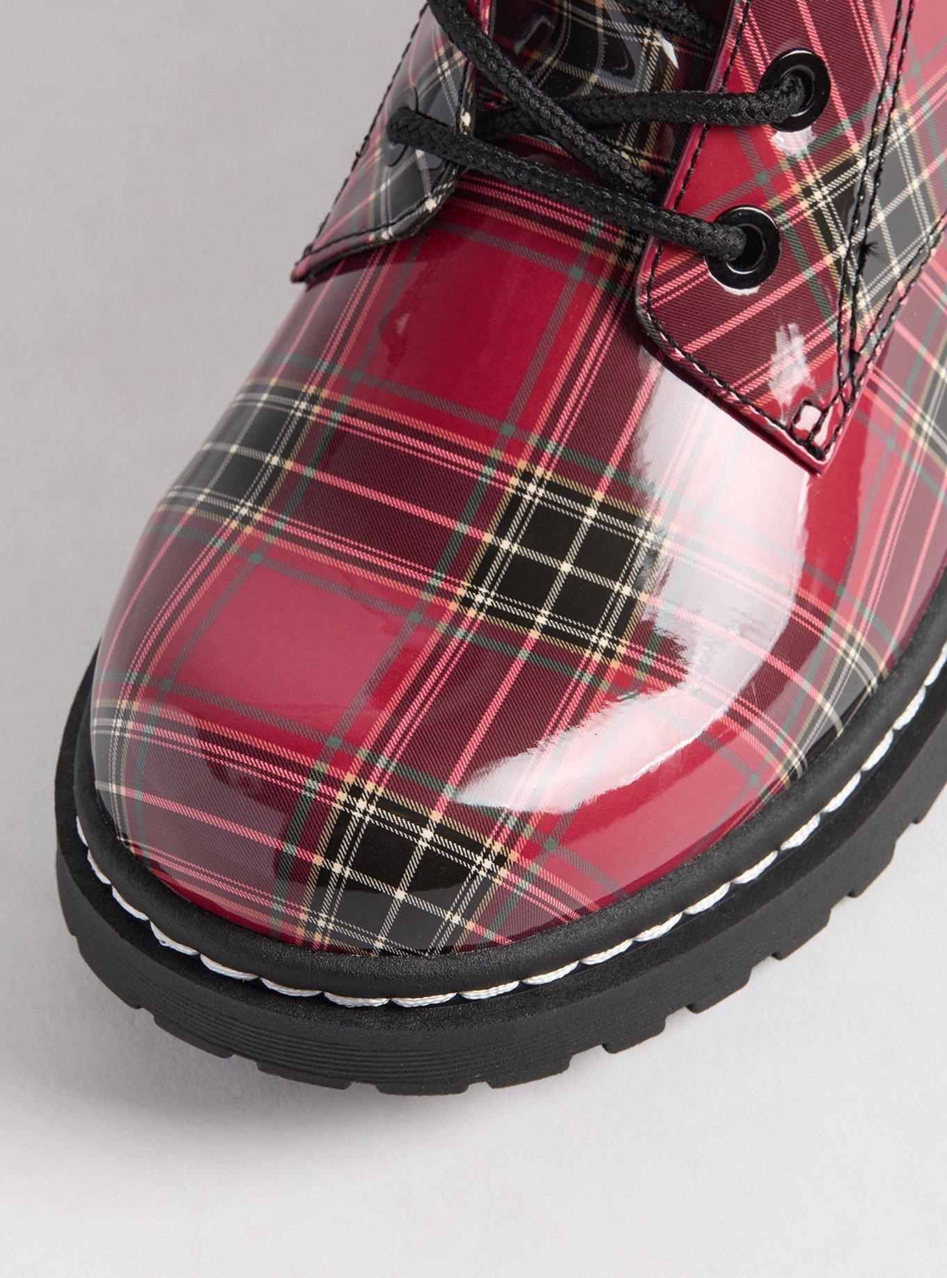 Stevie Combat Boot (WW), RED PLAID, alternate