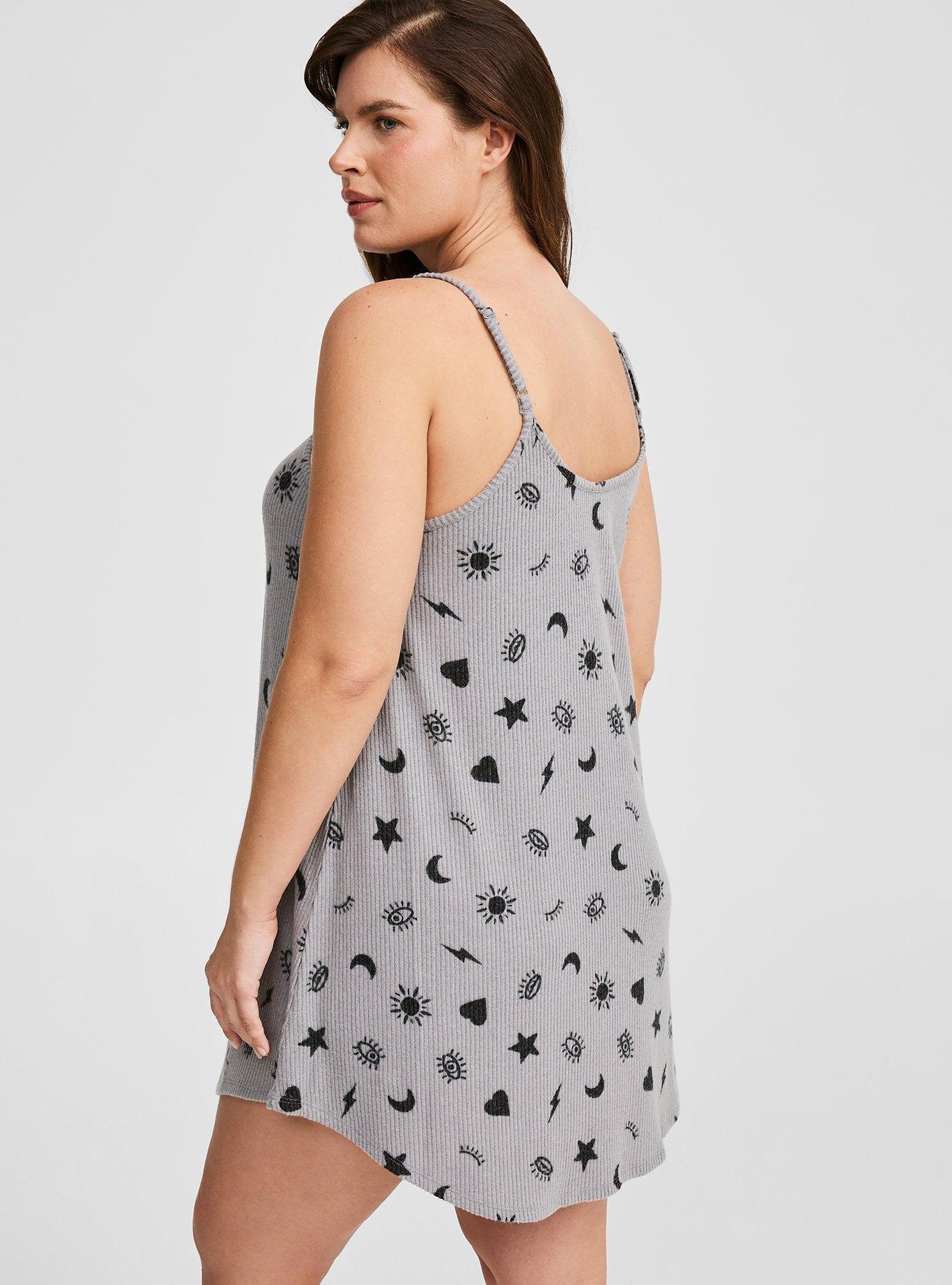 Plus Size - Super Soft Plush Rib Cami Sleep Gown - Torrid