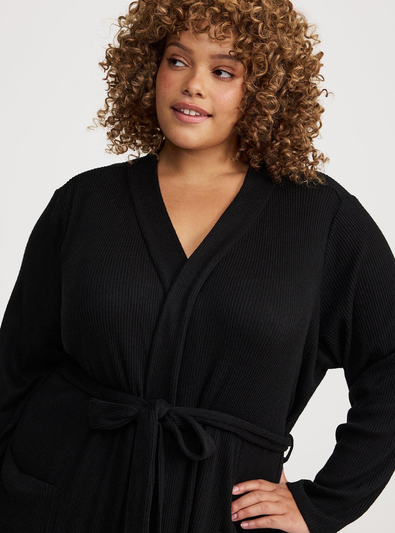 Super Soft Plush Rib Sleep Robe