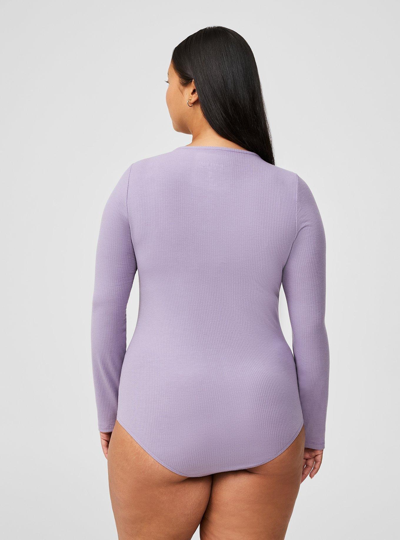 Ribbed Square Neck Bodysuit