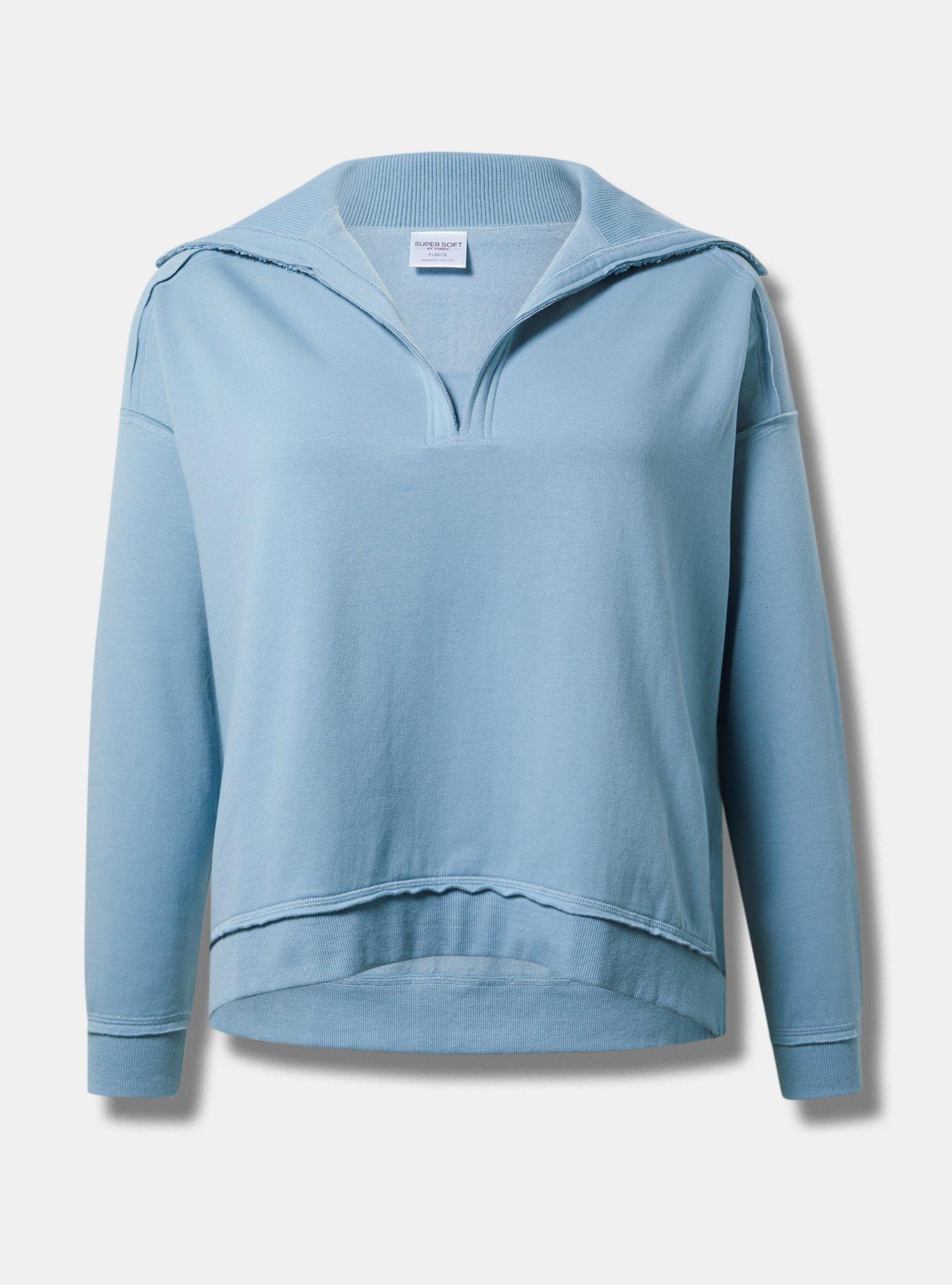 Super Soft Fleece V-Neck Pullover Sweatshirt