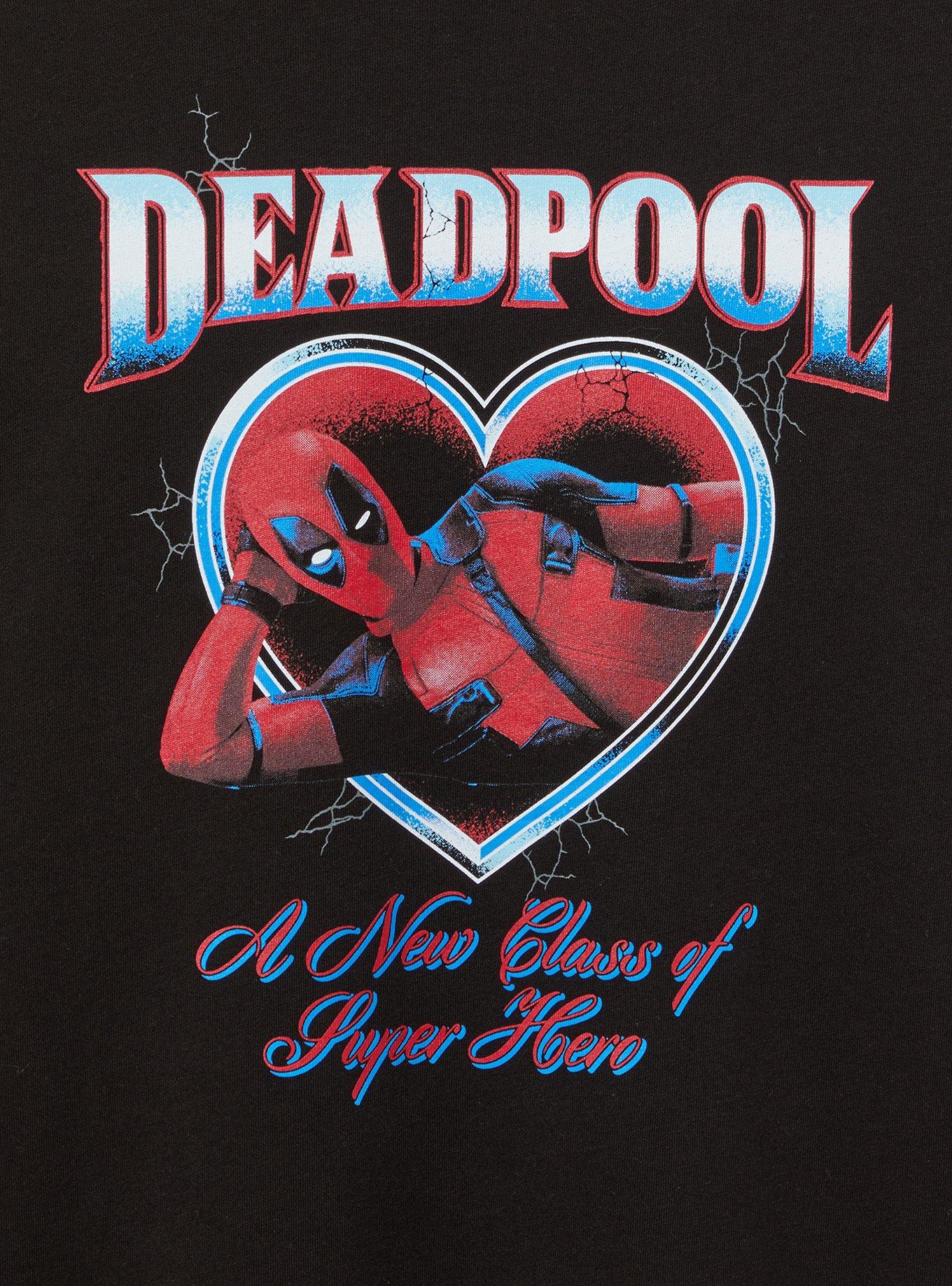Deadpool Heart Classic Fit Cotton Crew Tee