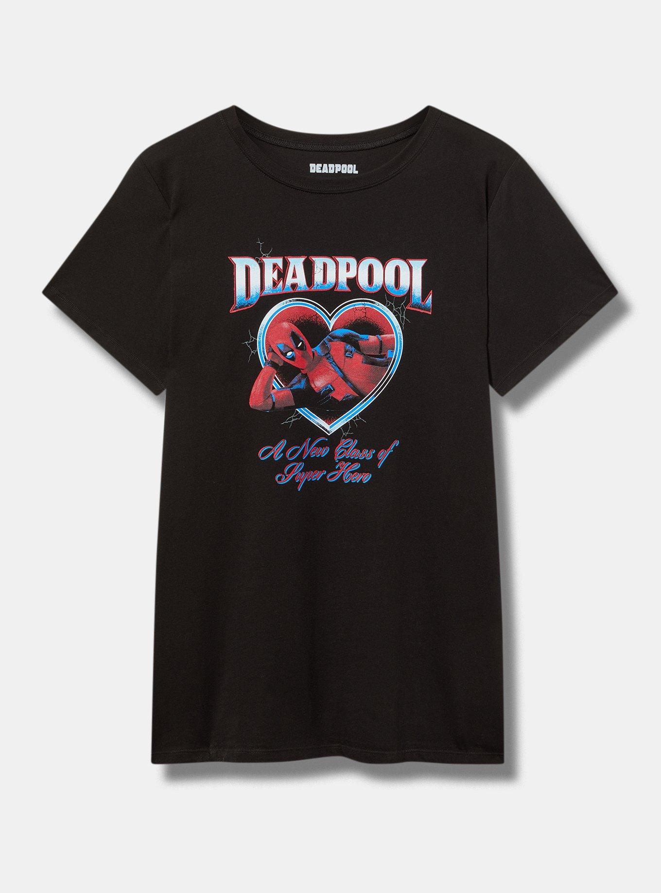 Deadpool Heart Classic Fit Cotton Crew Tee