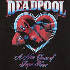 Deadpool Heart Classic Fit Cotton Crew Tee , DEEP BLACK, swatch