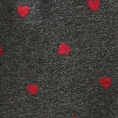 Pull-On Jogger Fleece Mid Rise Pant, HEART DOT CHARCOAL GREY, swatch