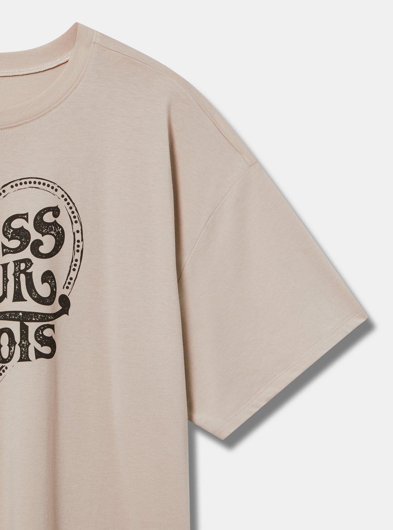 Bless Your Roots Oversized Fit Cotton Crew Tee