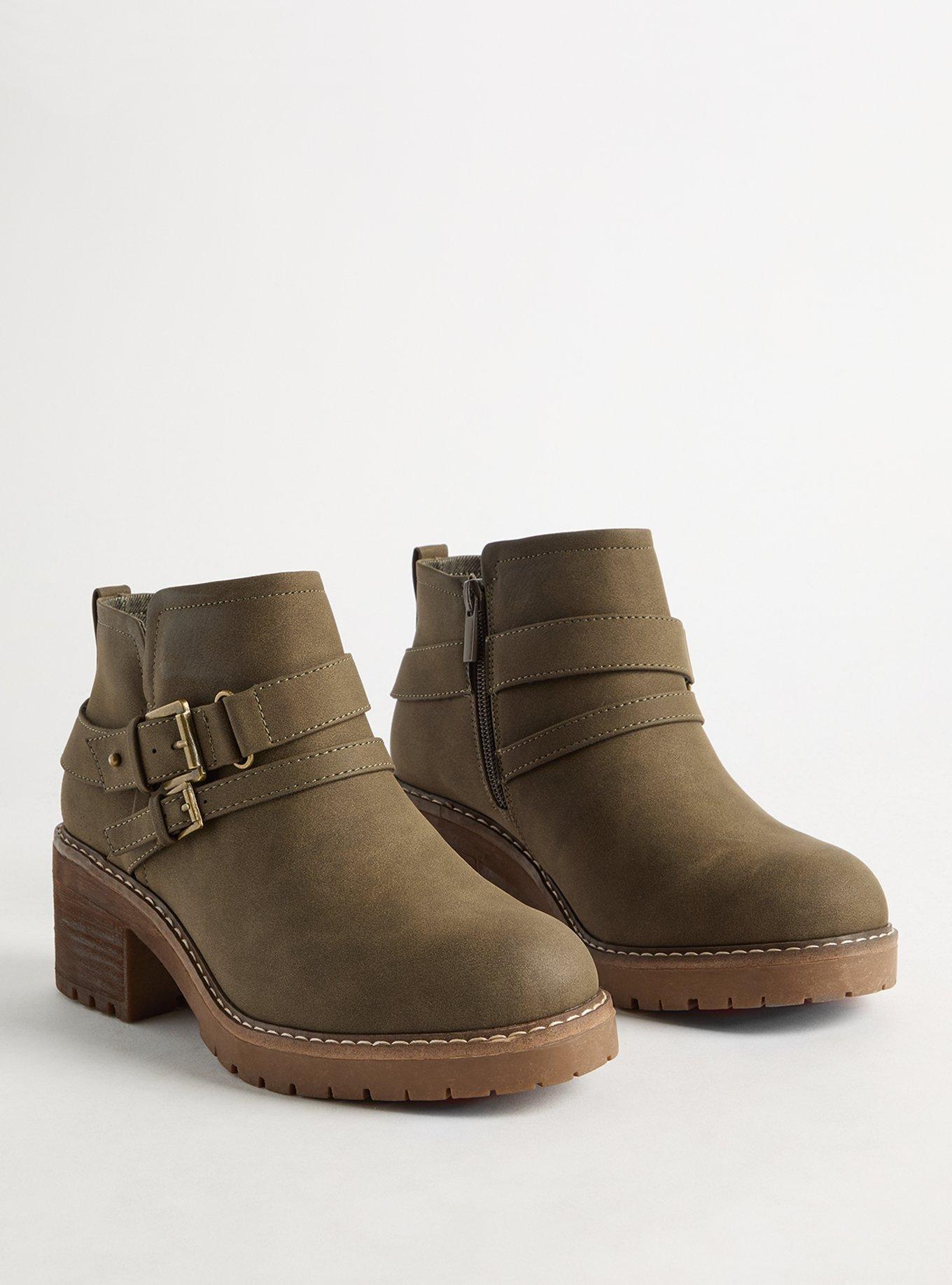 Plus Size Strappy Lug Ankle Bootie WW Torrid