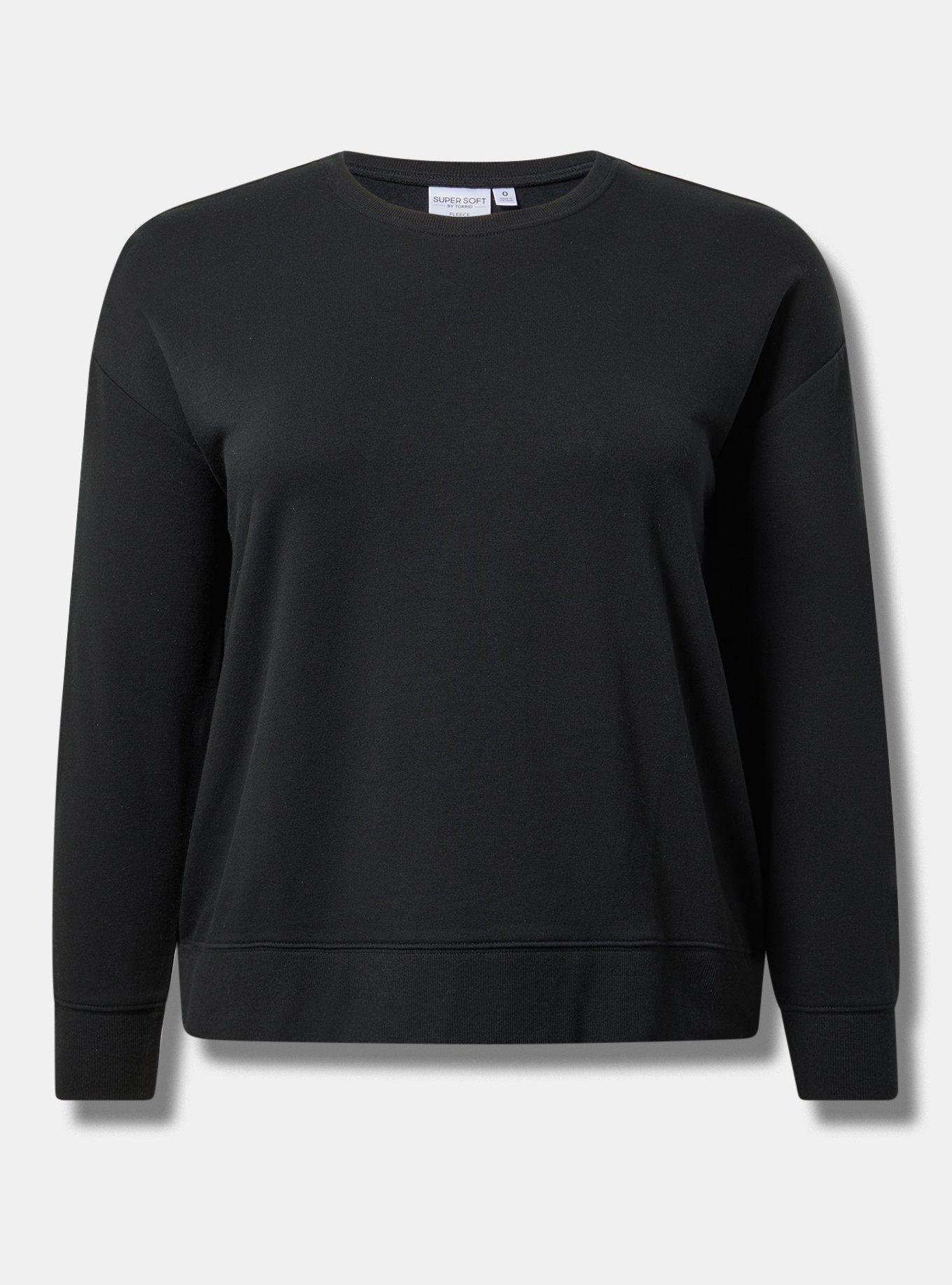Super Soft Fleece Crew Neck Drop Shoulder Sweatshirt
