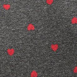 Super Soft Fleece Drop Shoulder Sweatshirt, HEART DOT CHARCOAL GREY, swatch