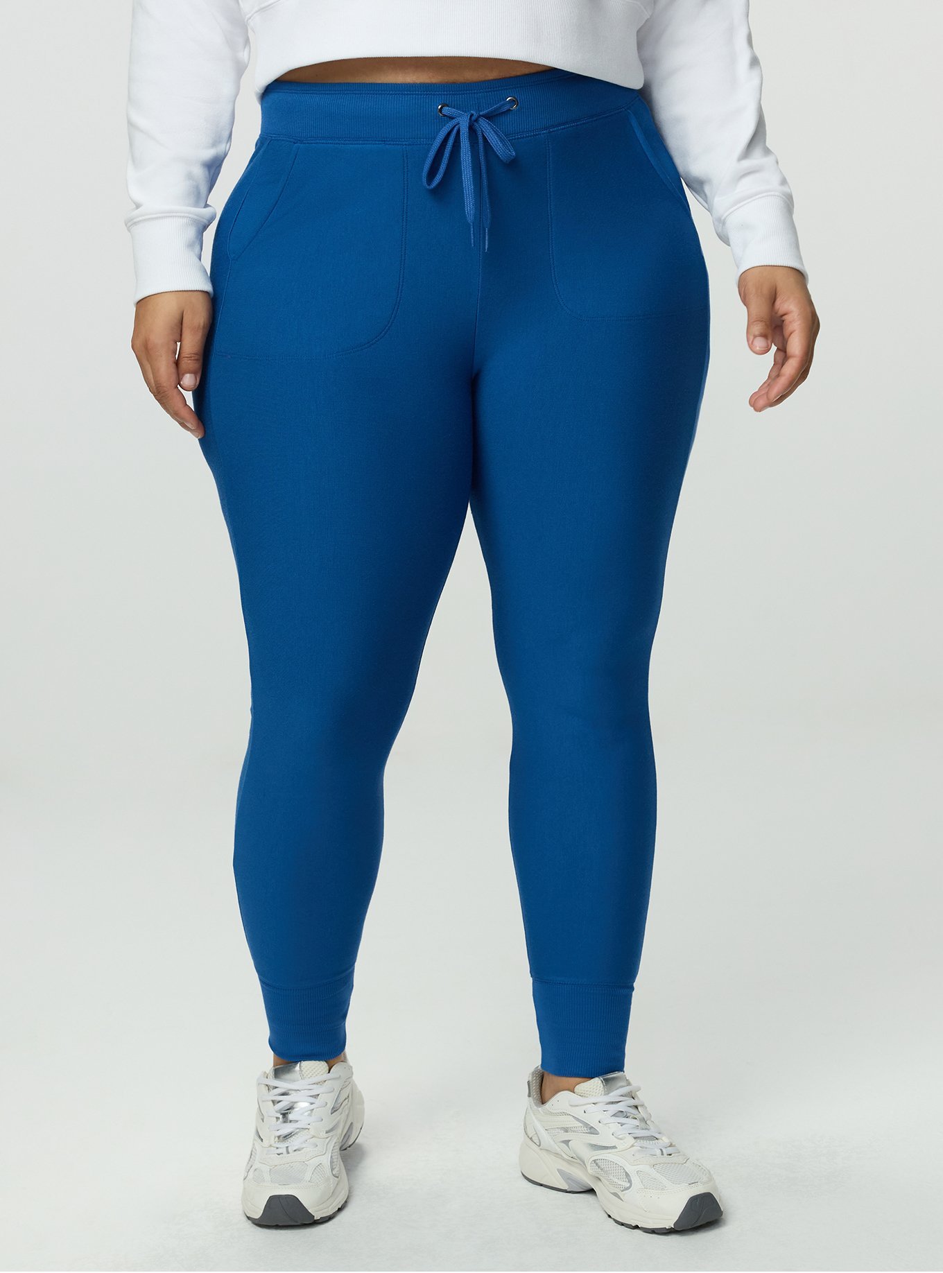 Full-Length Fleece Pocket Jogger Legging, BLUE QUARTZ, alternate