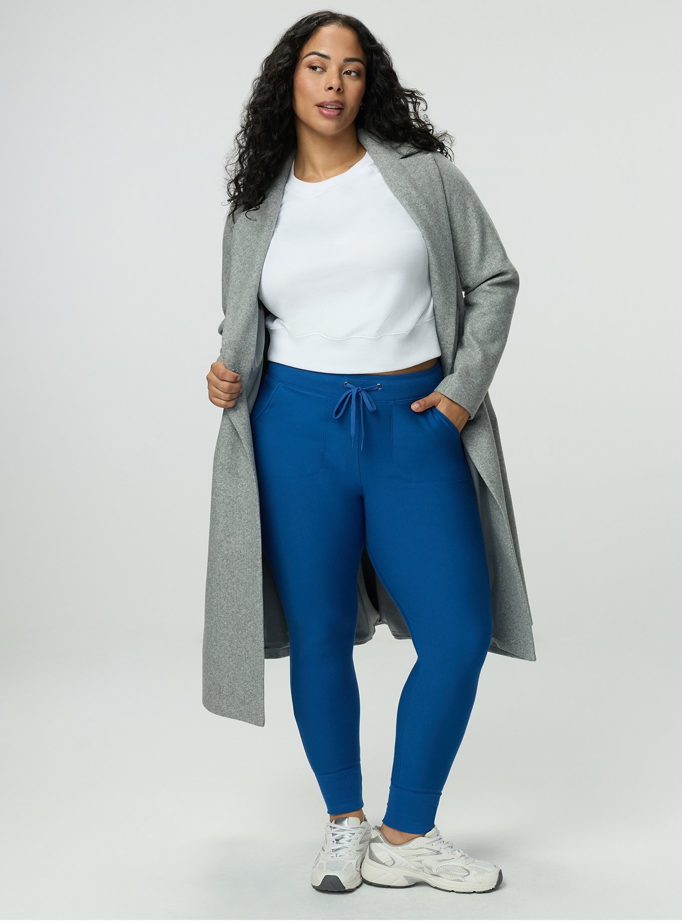 Full-Length Fleece Pocket Jogger Legging, BLUE QUARTZ, alternate