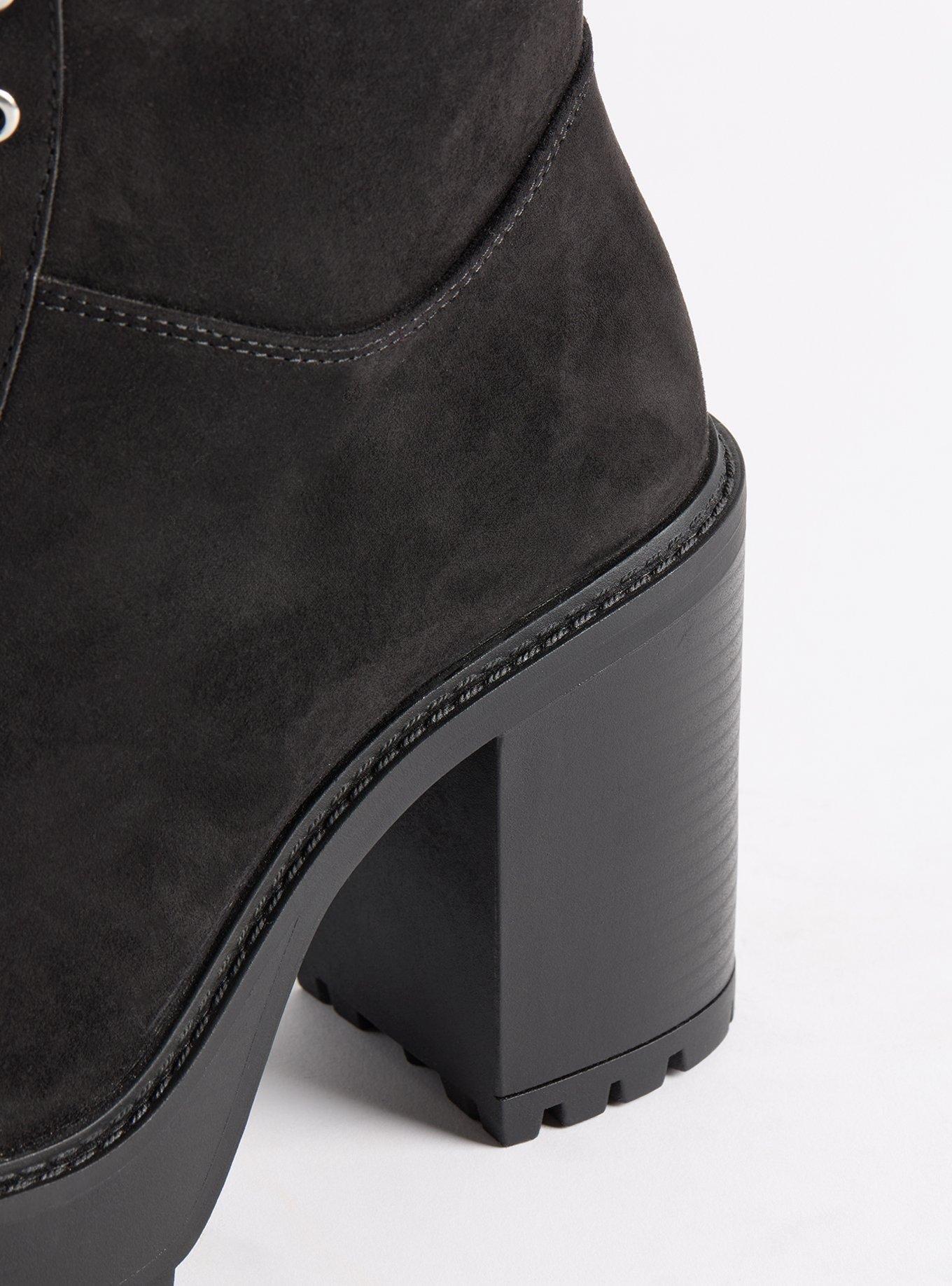 Lace-Up Heeled Knee Boot (WW)