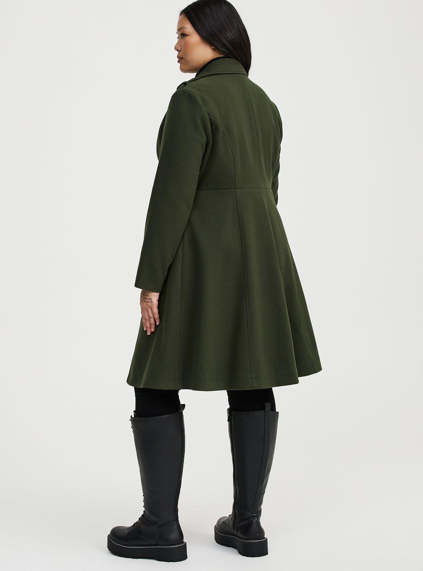 Softest Coat Zip Front Military Coat