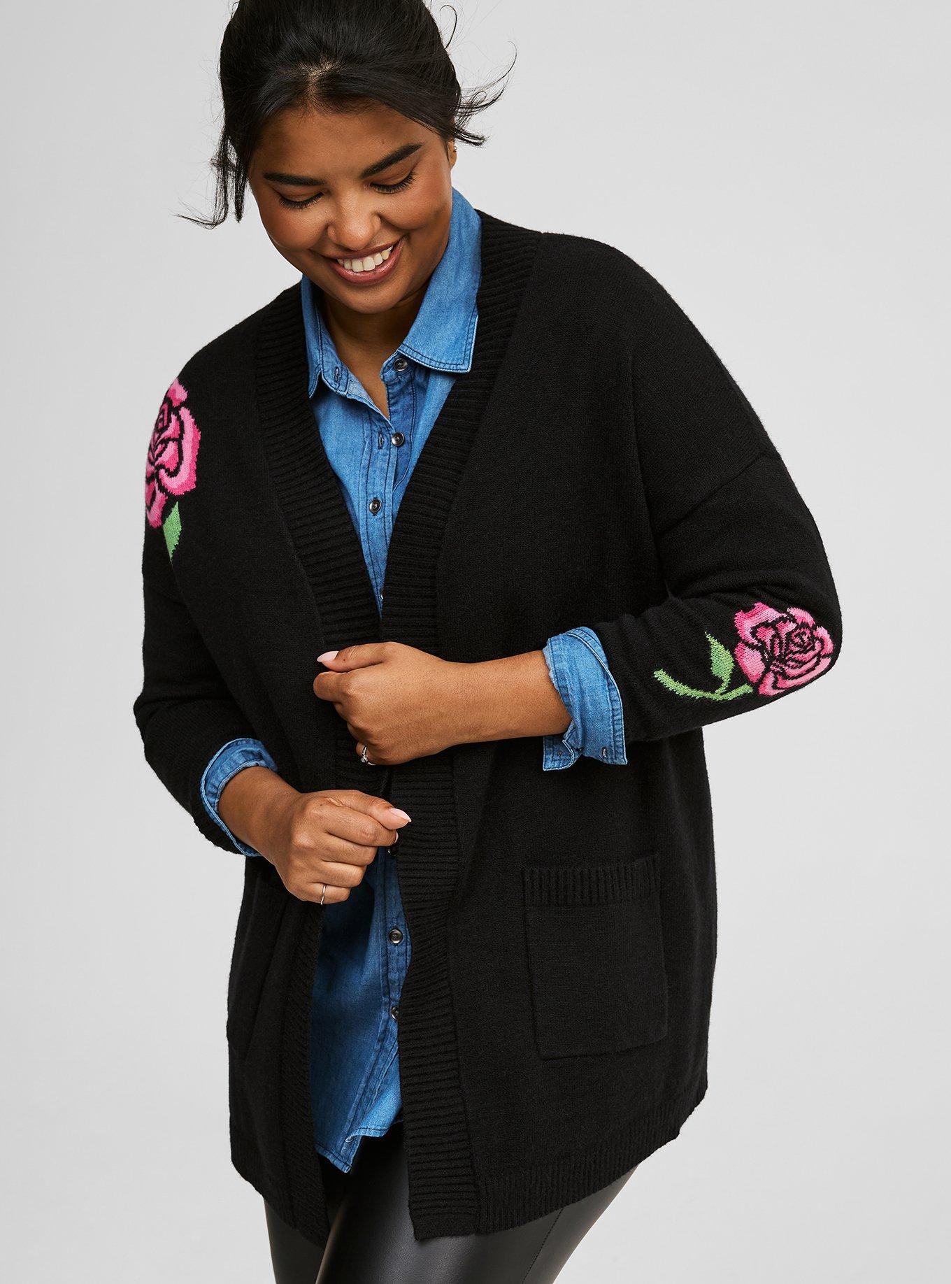 Plus Size - Open Front Drop Shoulder Cardigan - Torrid