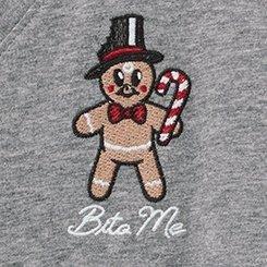 Gingerbread Man Classic Fit Heritage Jersey V Neck Tee, HEATHER GREY, swatch