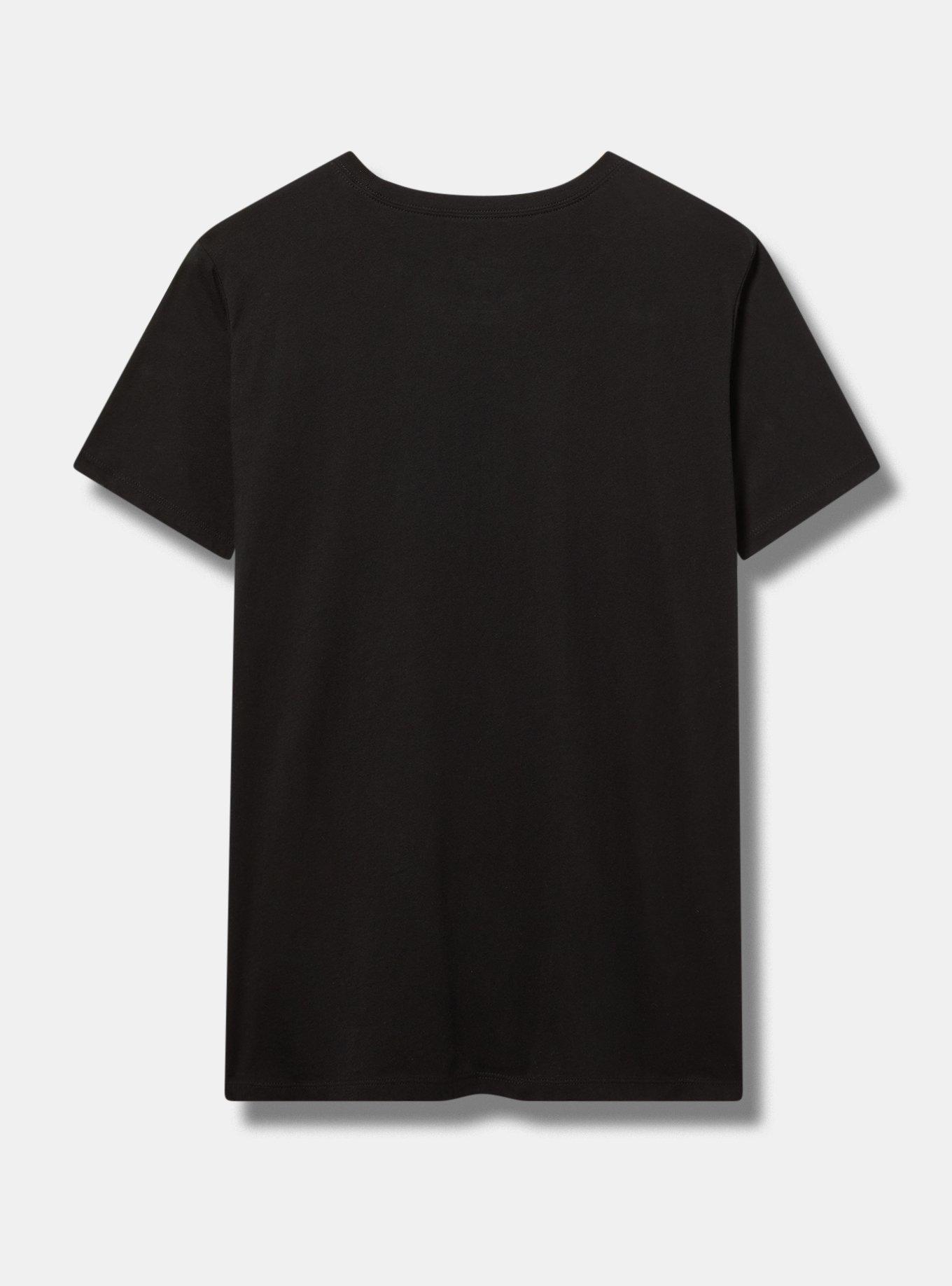 Plus Size Hold On Classic Fit Heritage Jersey Crew Tee, DEEP BLACK, alternate