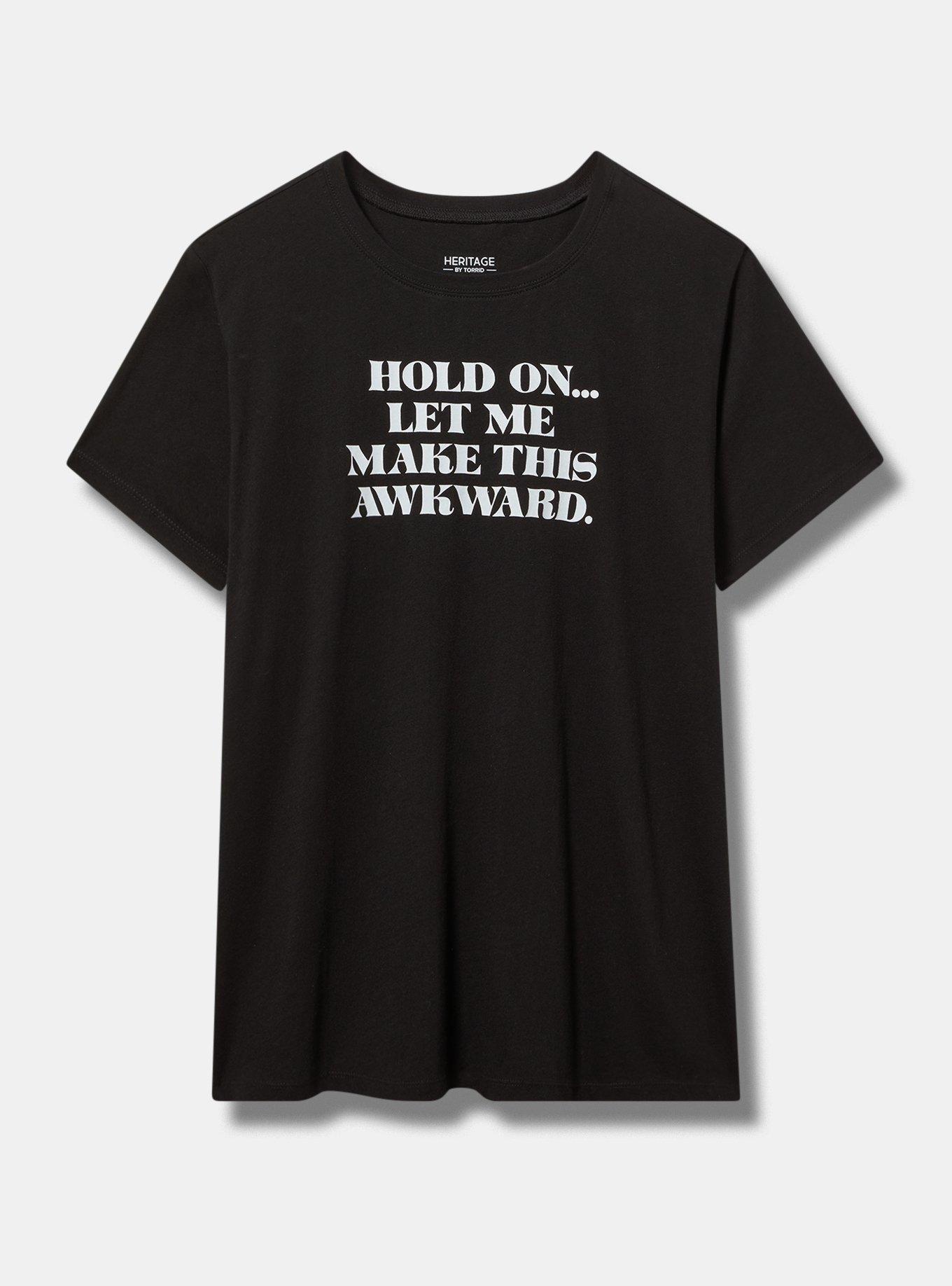 Plus Size Hold On Classic Fit Heritage Jersey Crew Tee, DEEP BLACK, hi-res