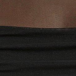 Midi Soft Mesh Long Sleeve Bodycon Slip Dress, DEEP BLACK, swatch