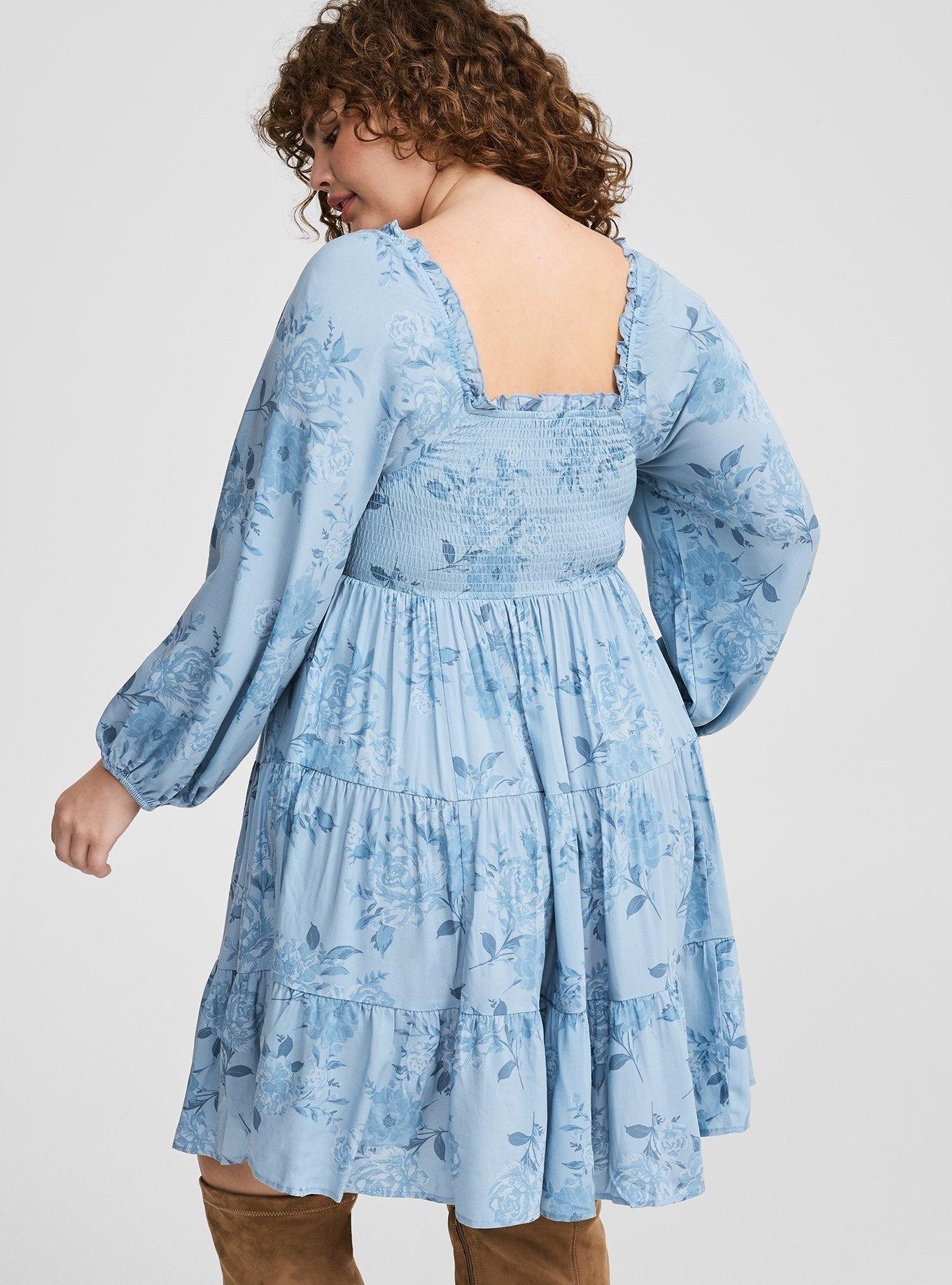 Smocked Bodice Mini Dress