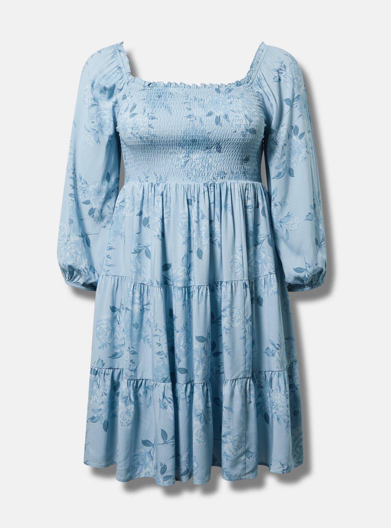 Smocked Bodice Mini Dress