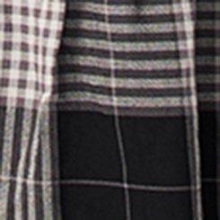 Smocked Bodice Mini Dress, MARGARET PLAID DEEP BLACK, swatch