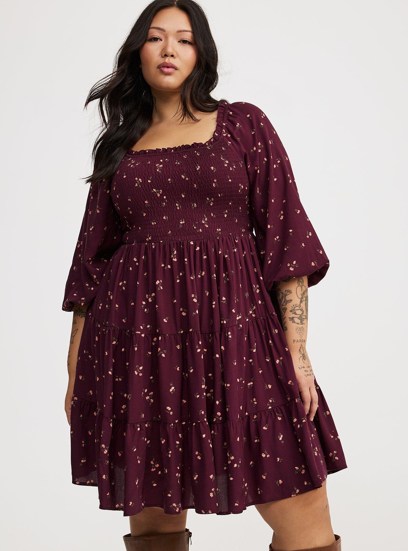 Smocked Bodice Mini Dress