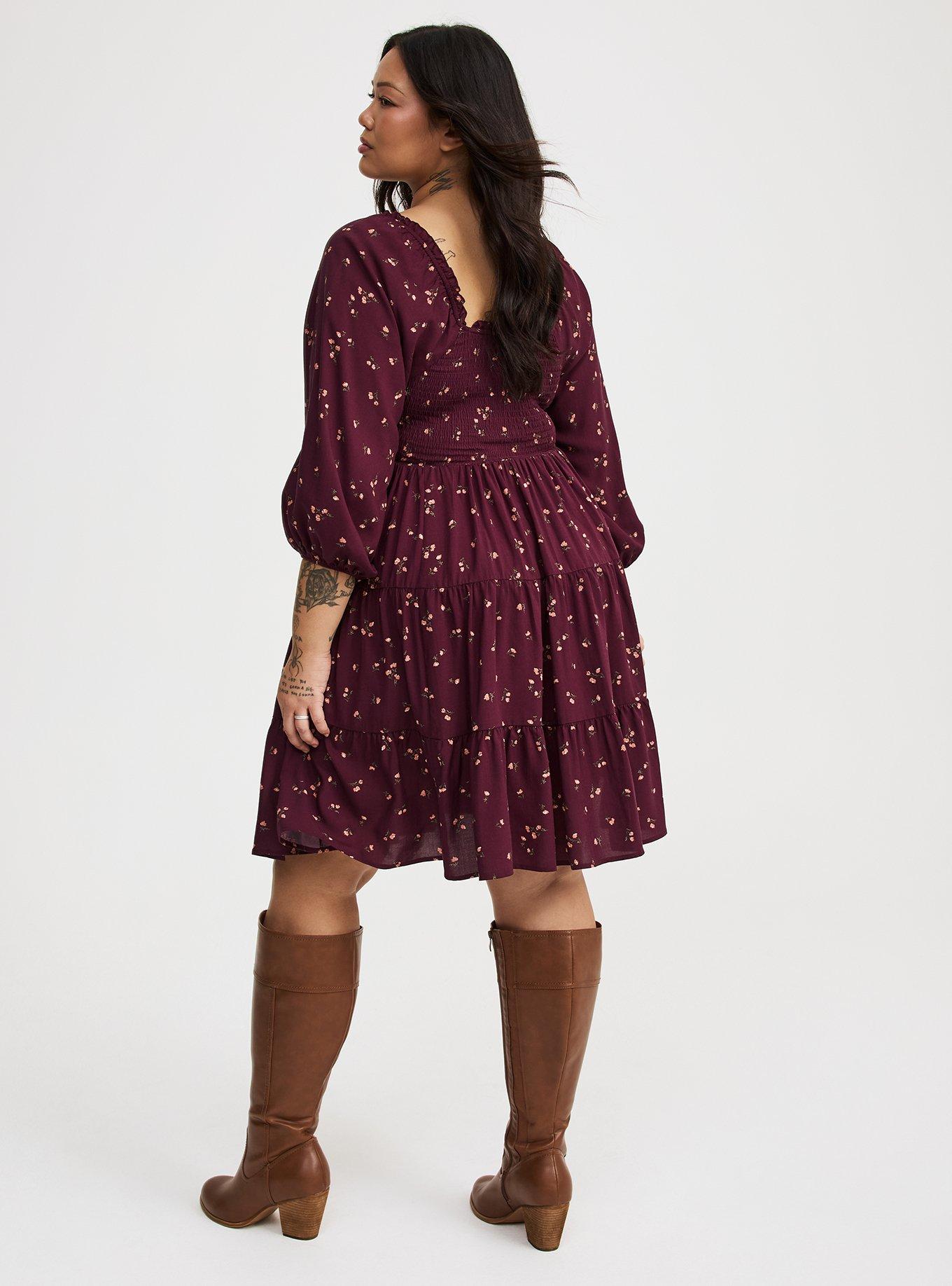 Smocked Bodice Mini Dress