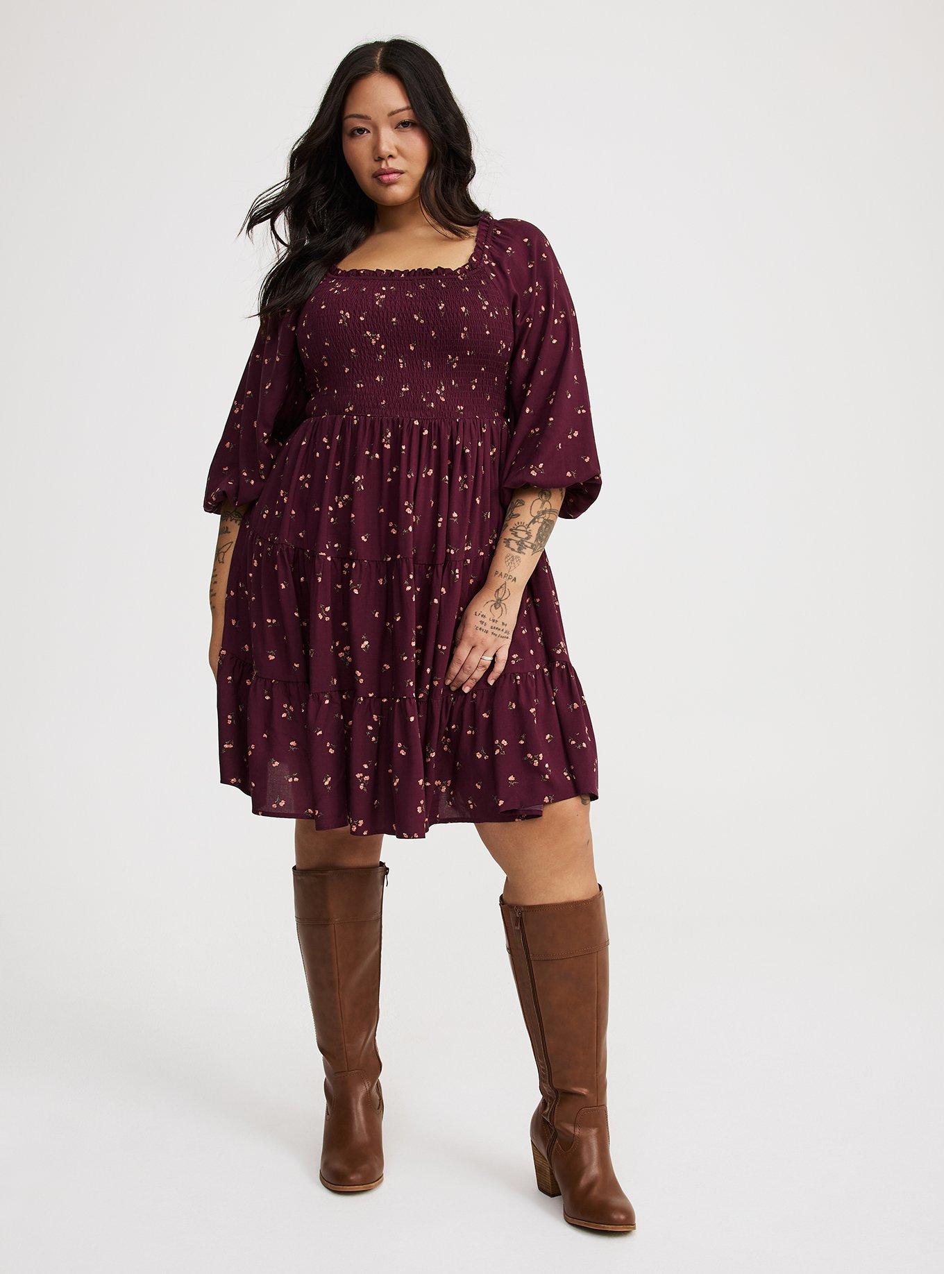 Smocked Bodice Mini Dress