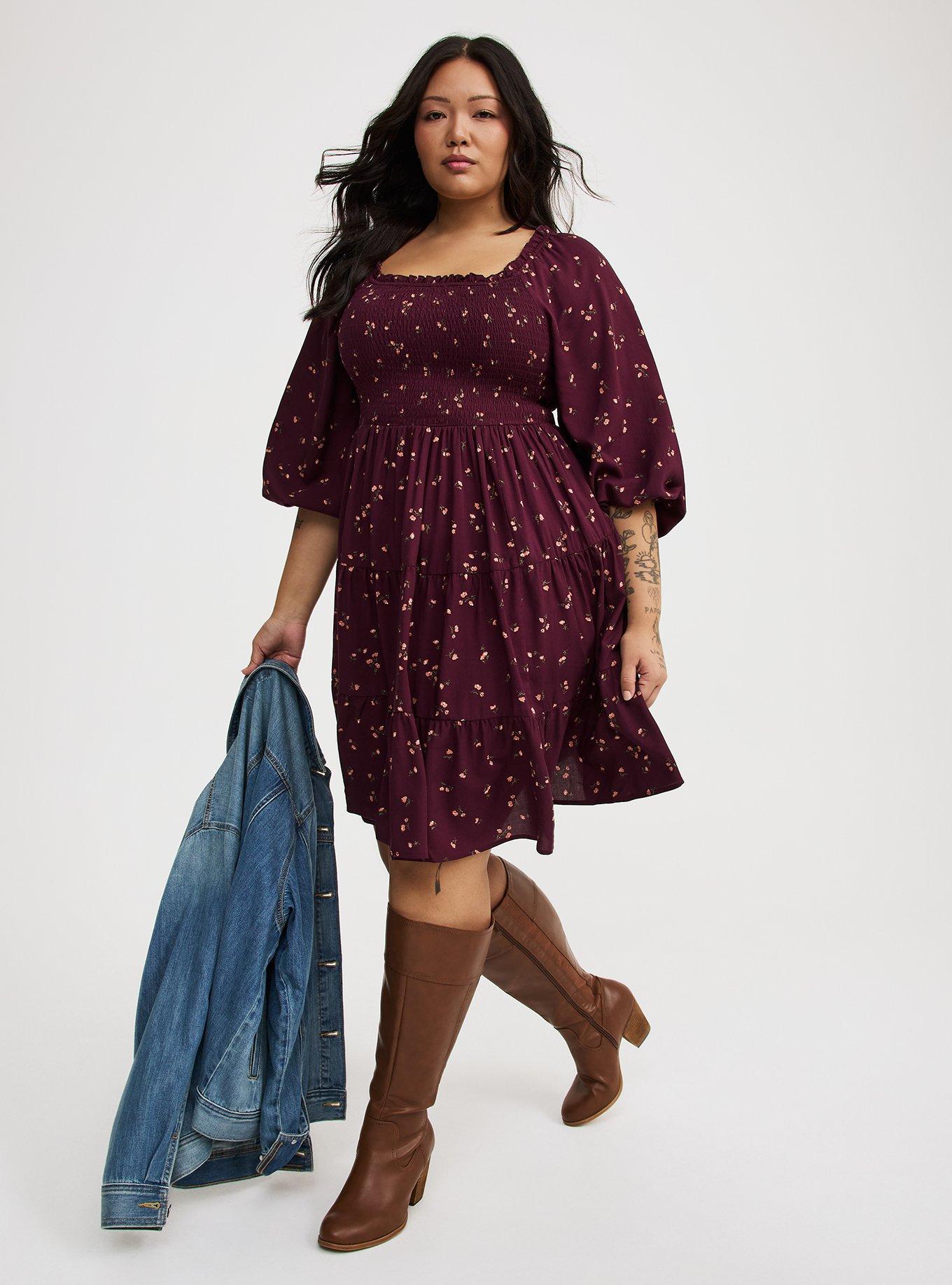 Smocked Bodice Mini Dress